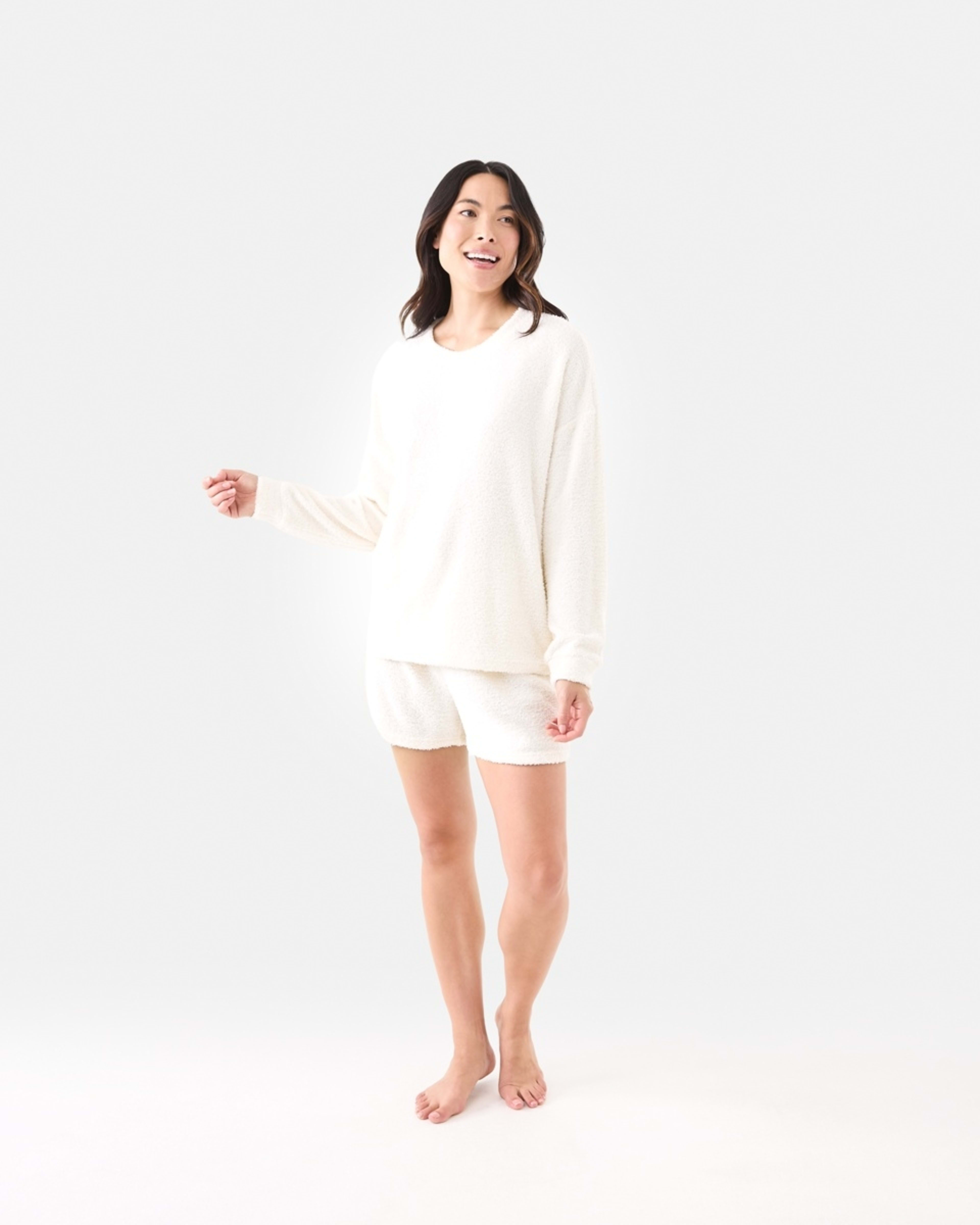 6 Long Sleeve Plush Fleece Top Whisper, 6 of 6