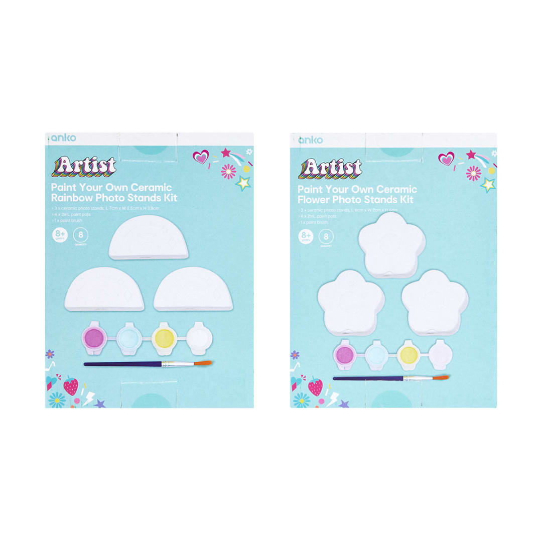 Paint Your Own Ceramic Photo Stands Kit Assorted Kmart