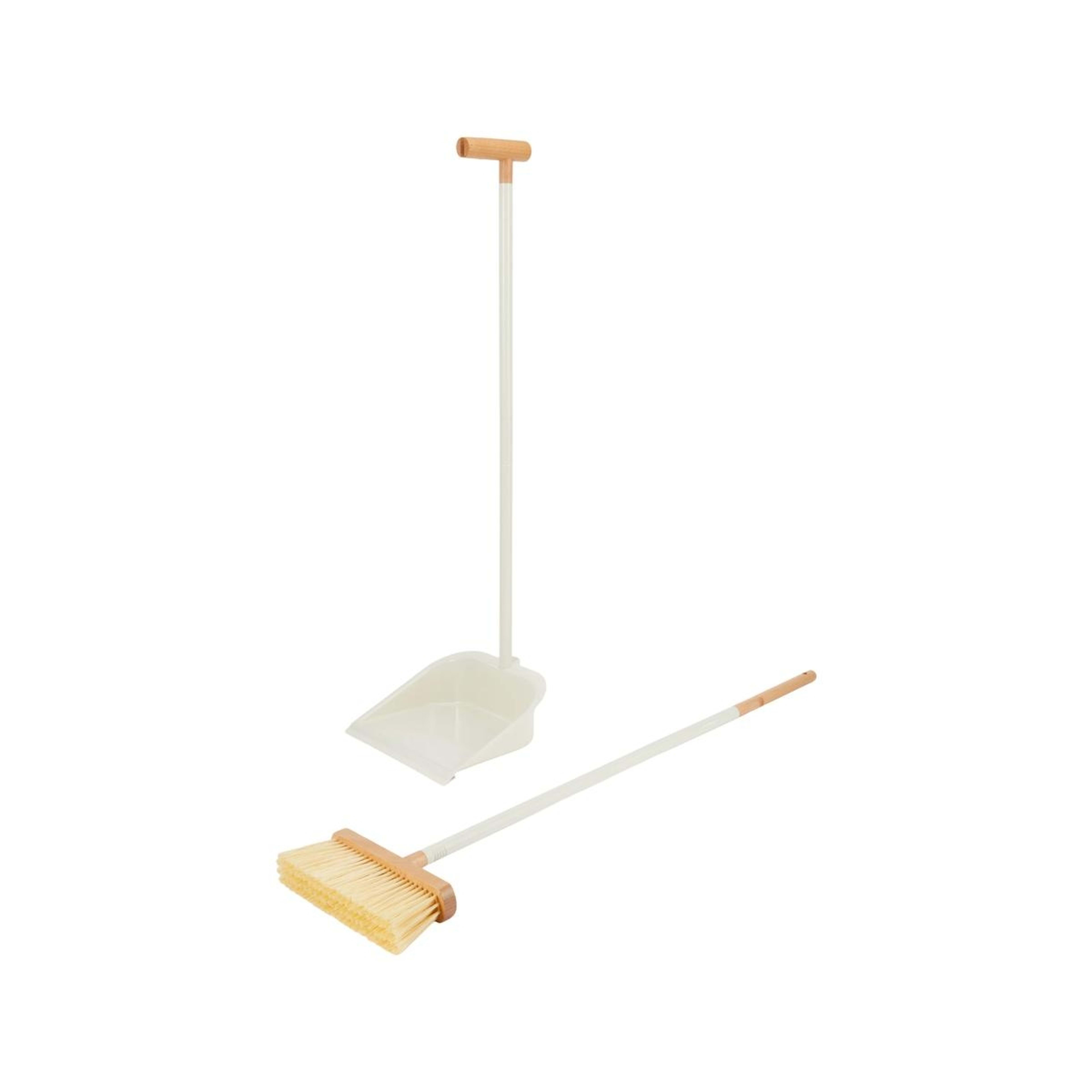 2 Metal and Wood Dustpan and Broom, 2 of 6