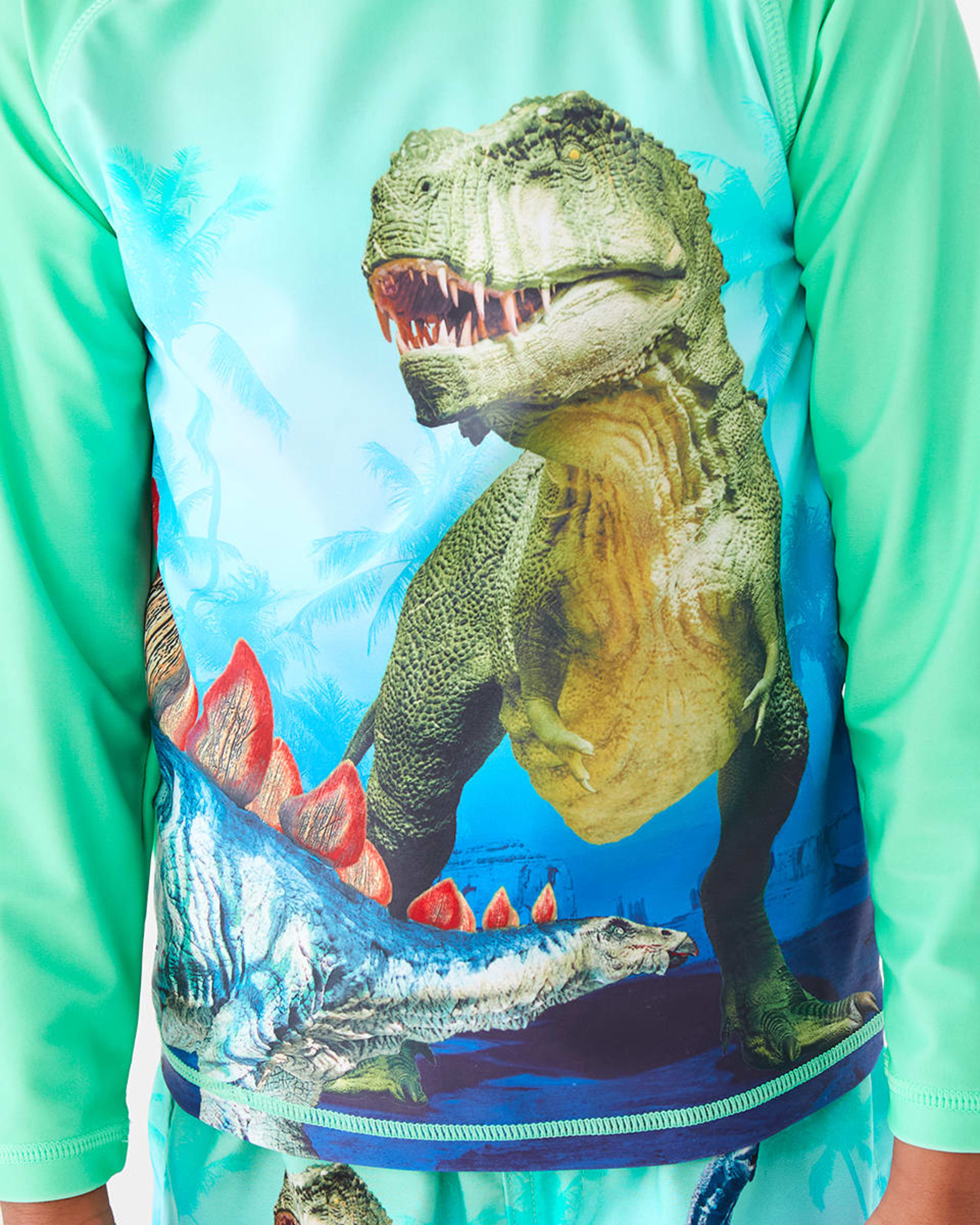 4 Digital Print Rash Vest Grn Dino, 4 of 8