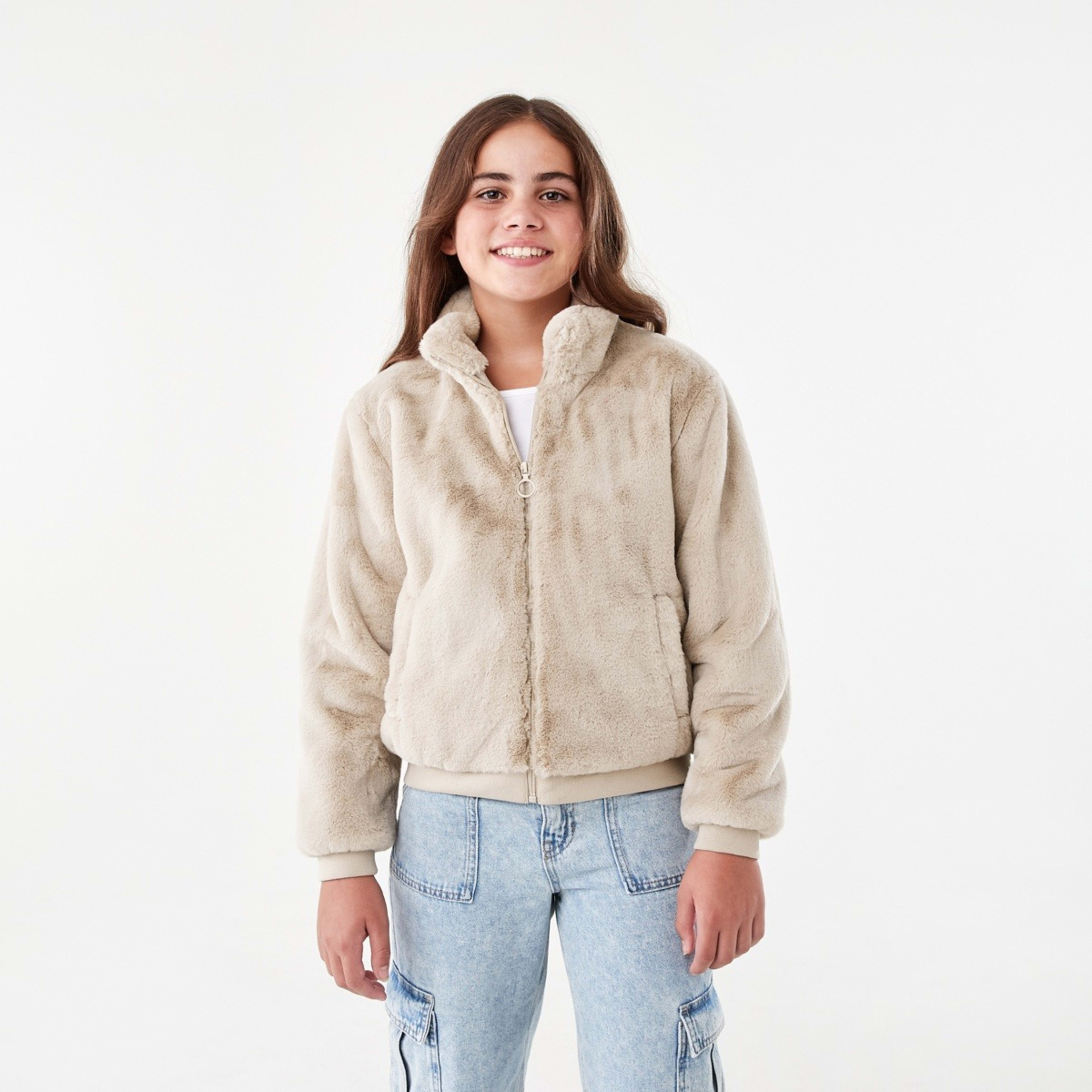 2 Faux Fur Jacket Fur Beige, 2 of 10