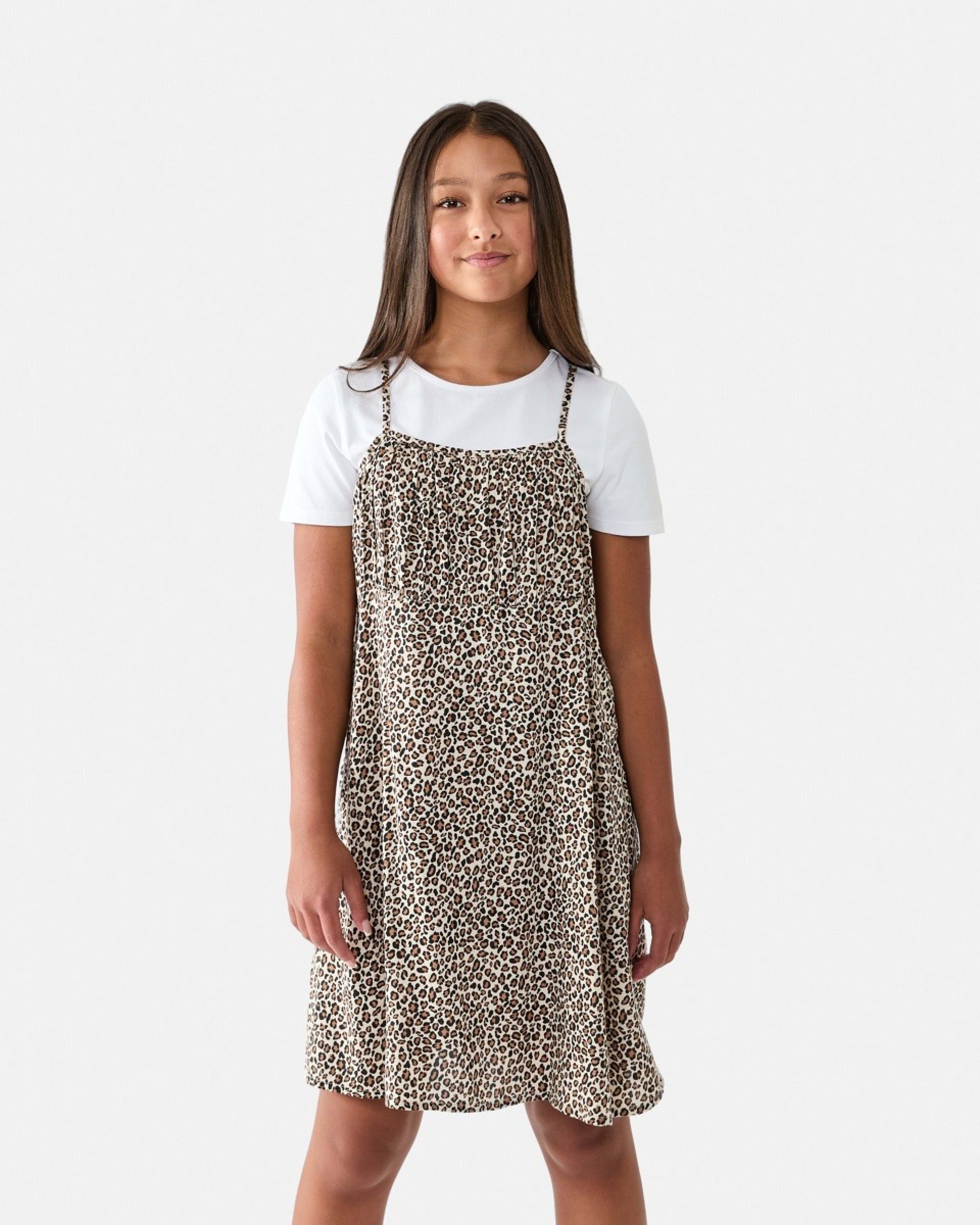 1 2 Piece Dress Set Leopard