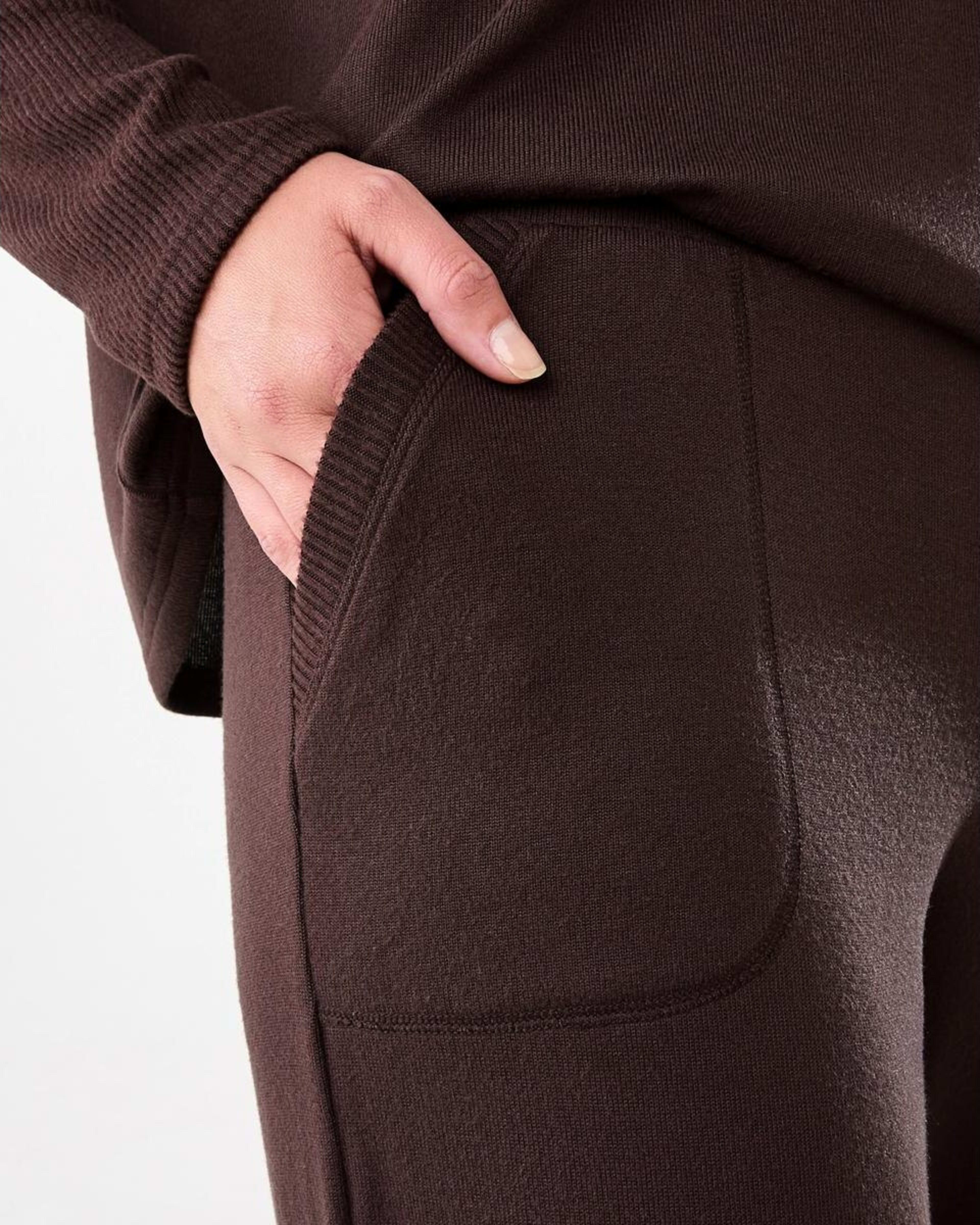 4 Super Soft Rib Trim Lounge Pants Choc Chip, 4 of 6