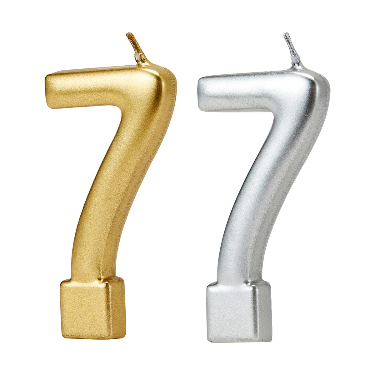 Metallic Candle Number 7 Assorted Kmart
