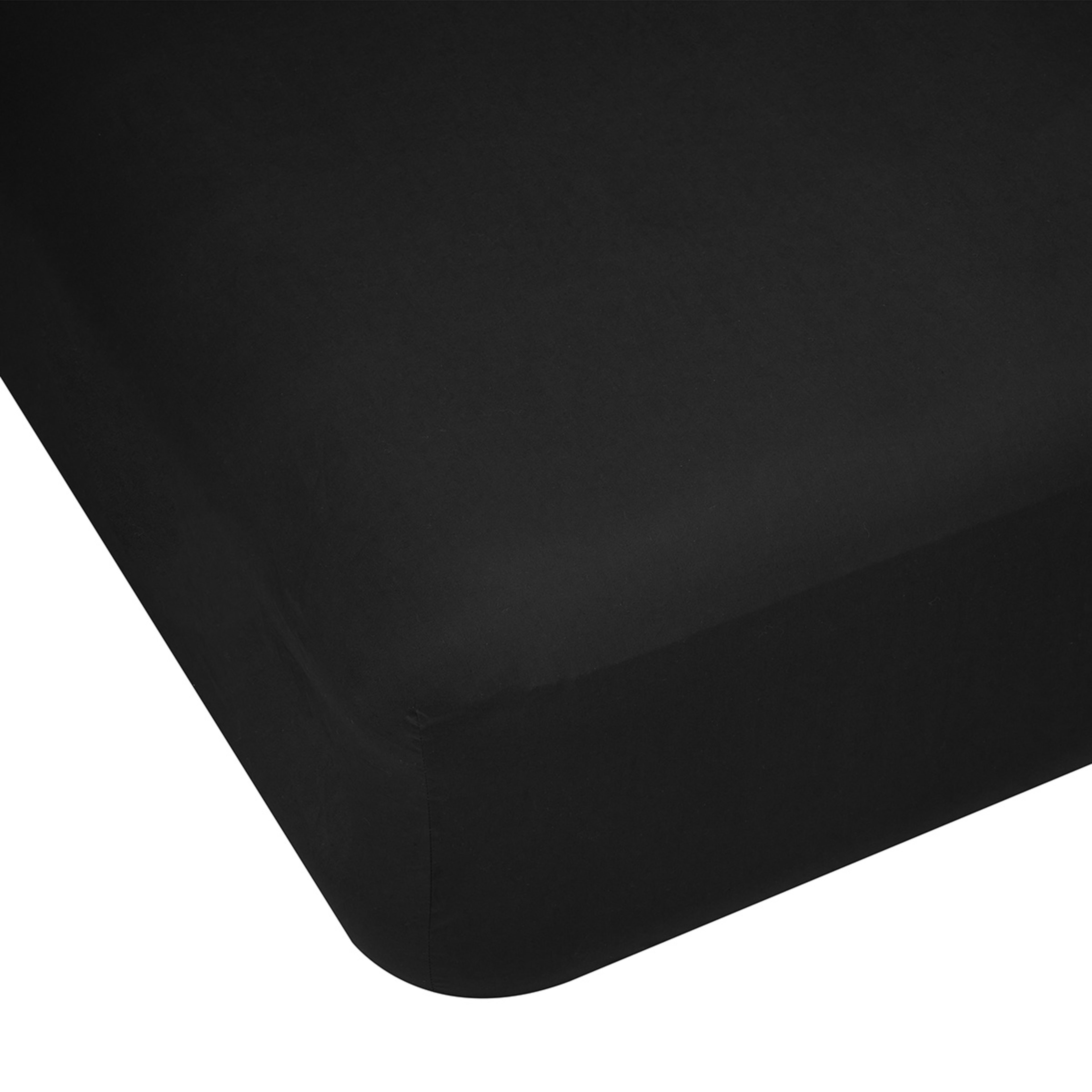 1 250 Thread Count Cotton Rich Fitted Sheet - King Bed, Black