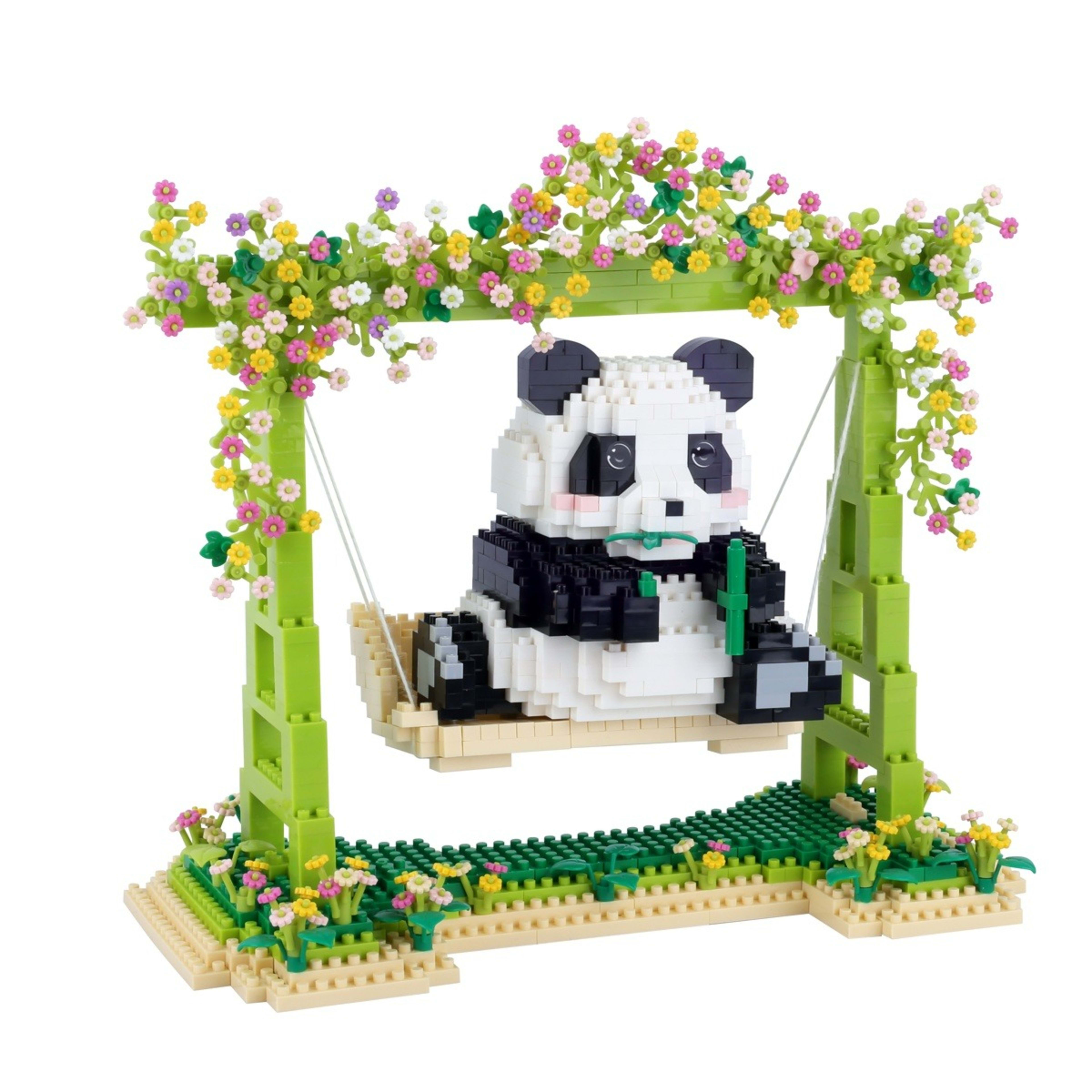 3 1244 Piece Mini Blocks Animal Series: Panda On a Swing, 3 of 4