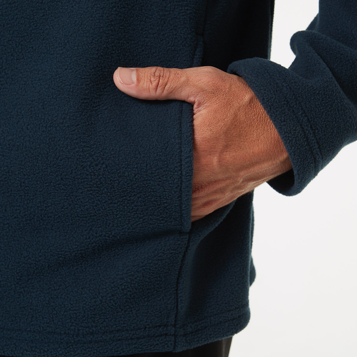 Active Mens Outdoor Polar Fleece Quarter Zip Long Sleeve Top Kmart