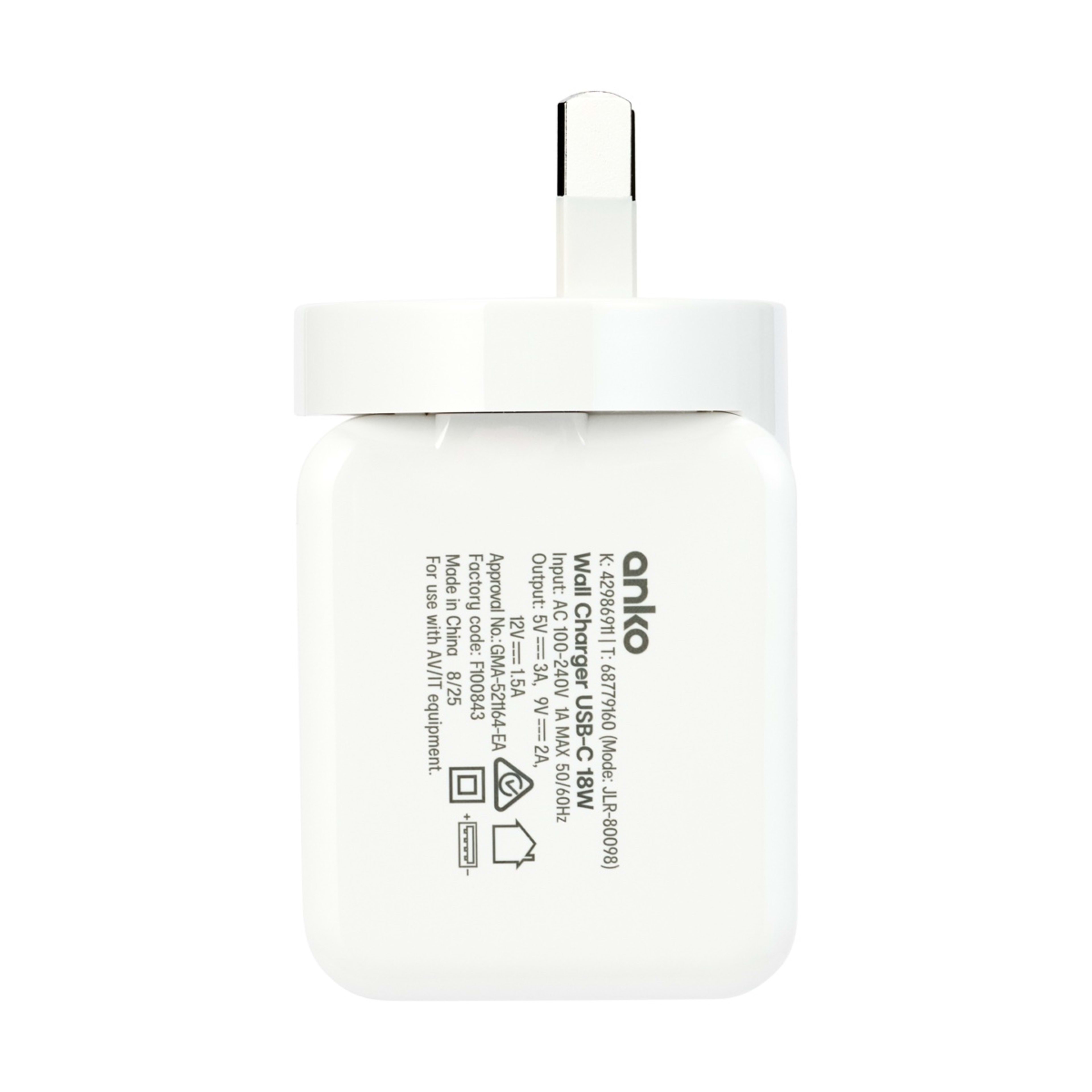 4 Wall Charger USB-C Fast Charging - White, 4 of 5
