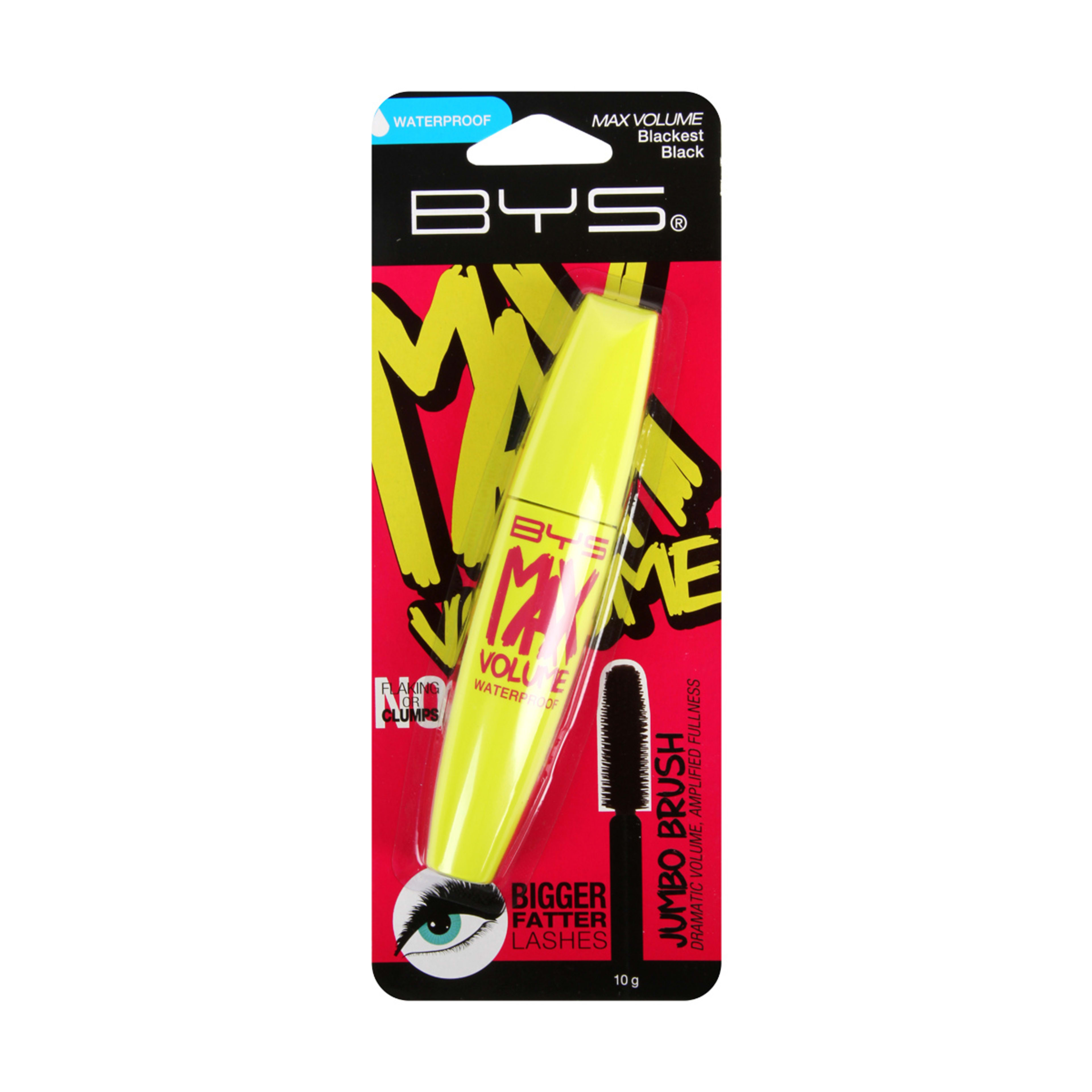 1 BYS Max Volume Lash Mascara - 10g, Blackest Black