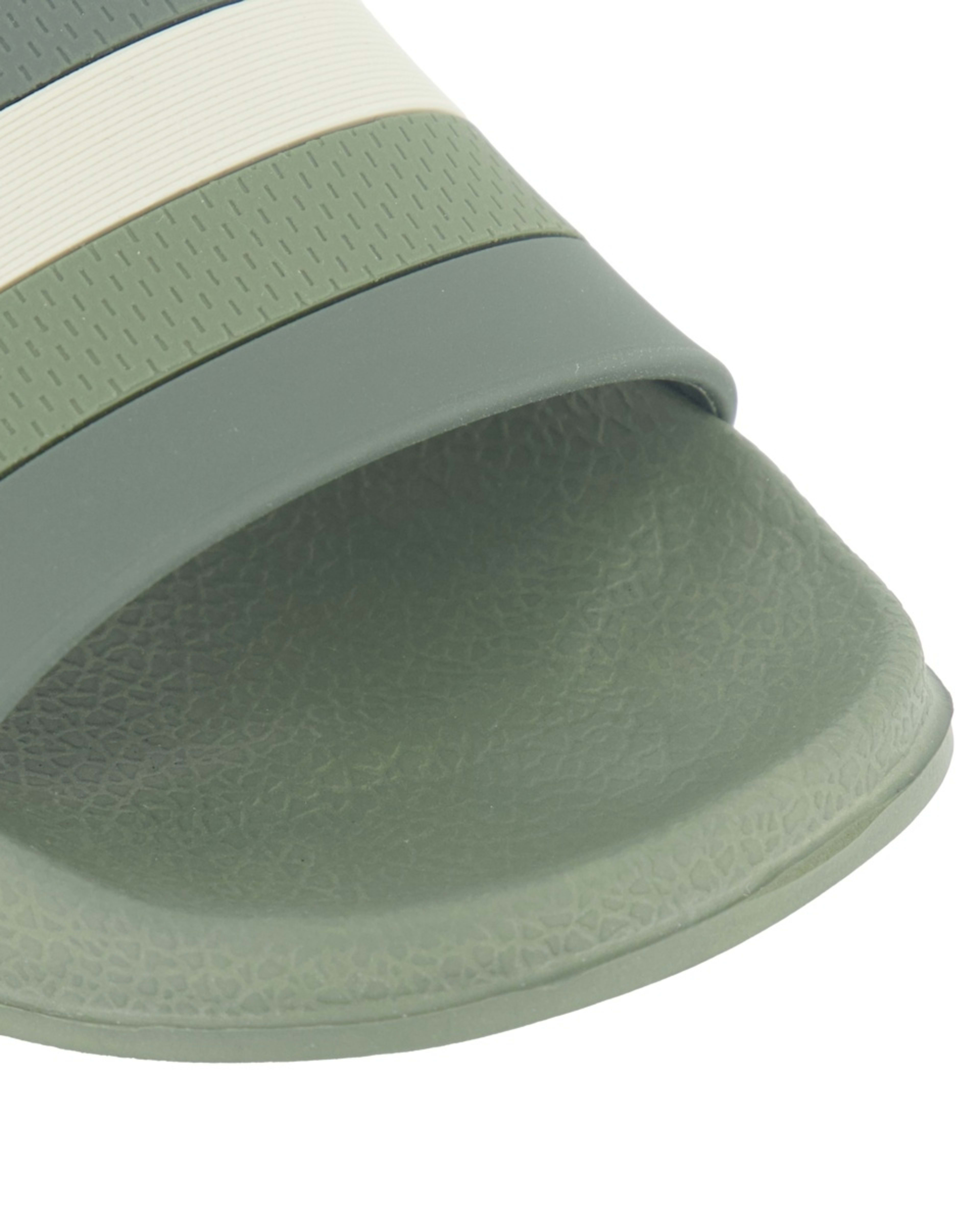 4 Junior Pool Slides Stripe Grn, 4 of 5
