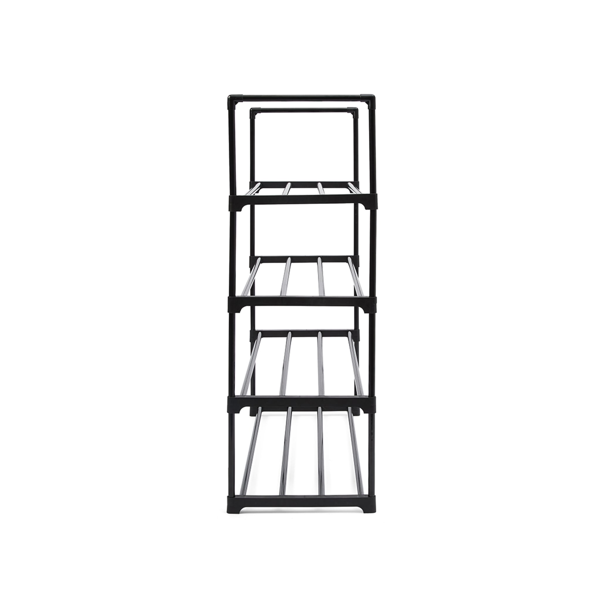 4 Tier Stackable Black Shoe Rack Kmart