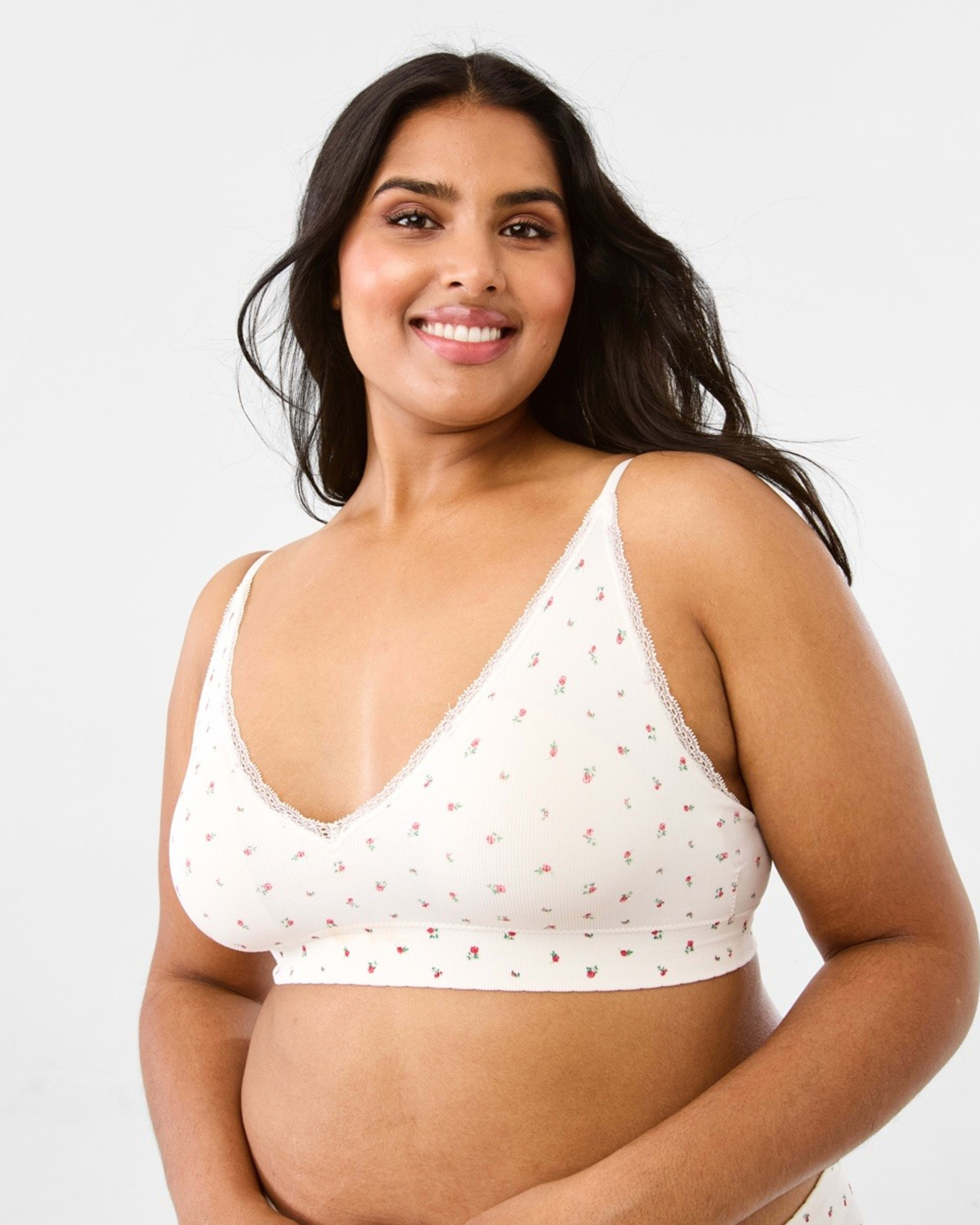 6 2 Pack Seamfree Rib Bralette Wild Flowr, 6 of 10