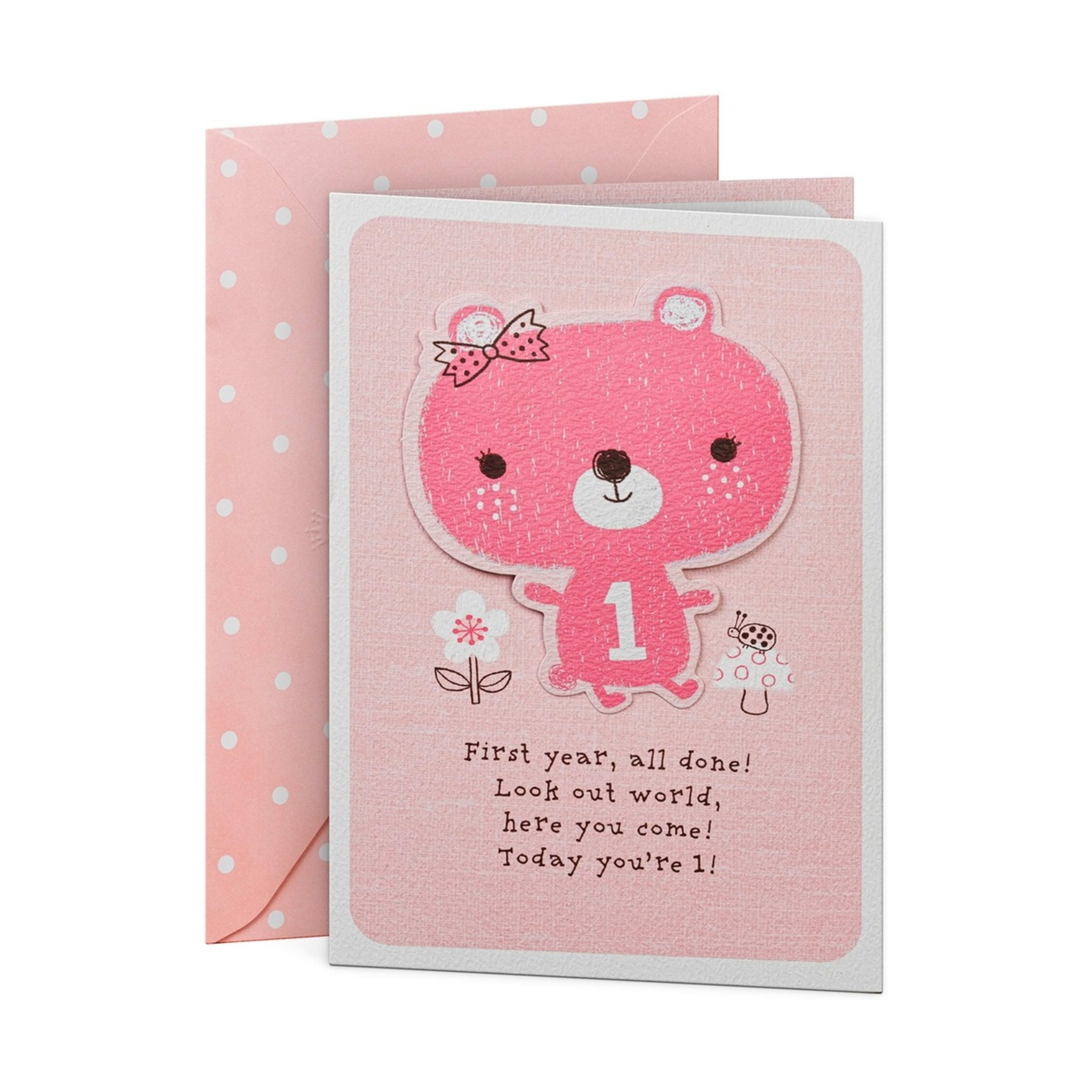 1 Hallmark 1st Birthday Card - Look Out World