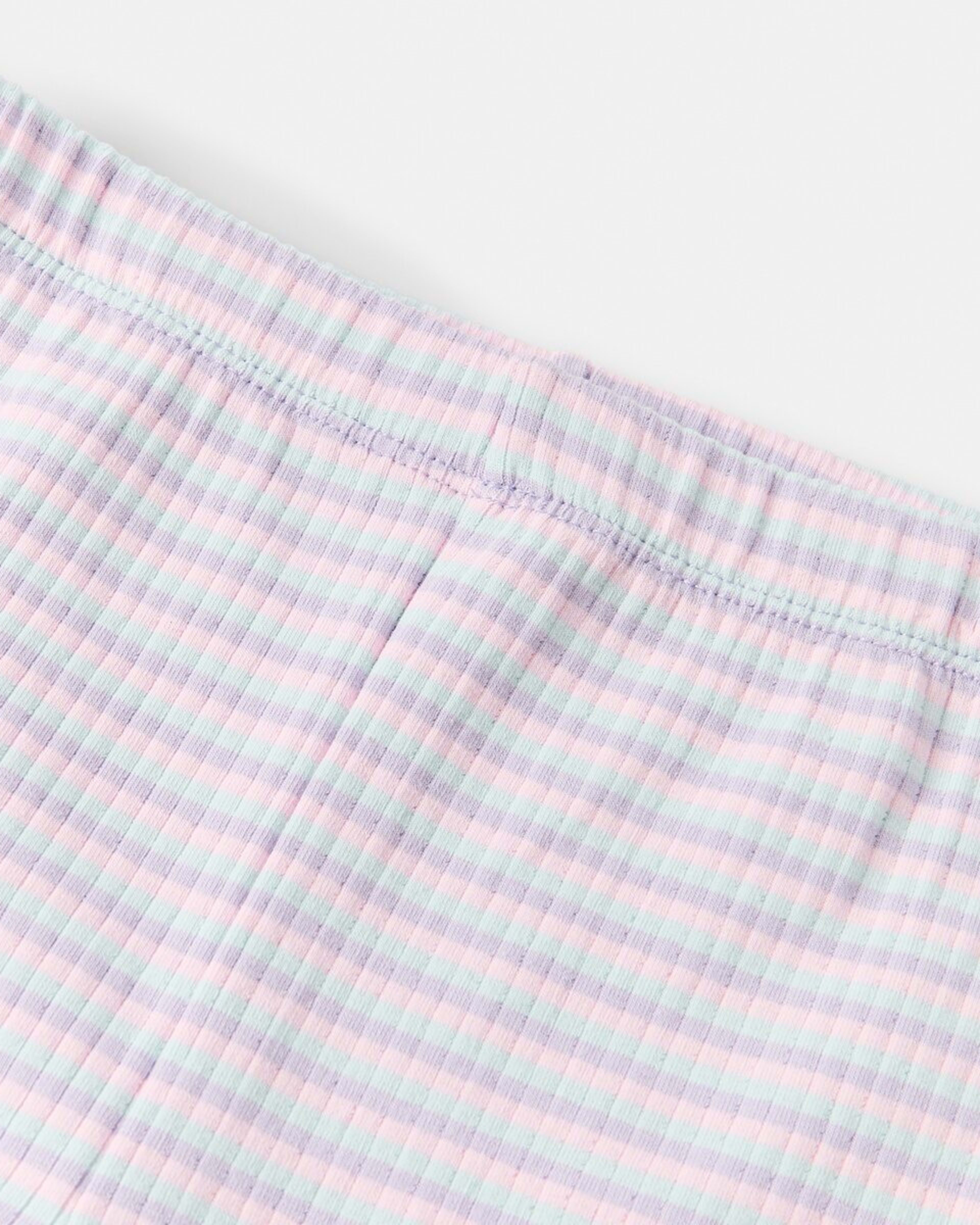 3 Rib Flare Leggings Pstl Strp, 3 of 3