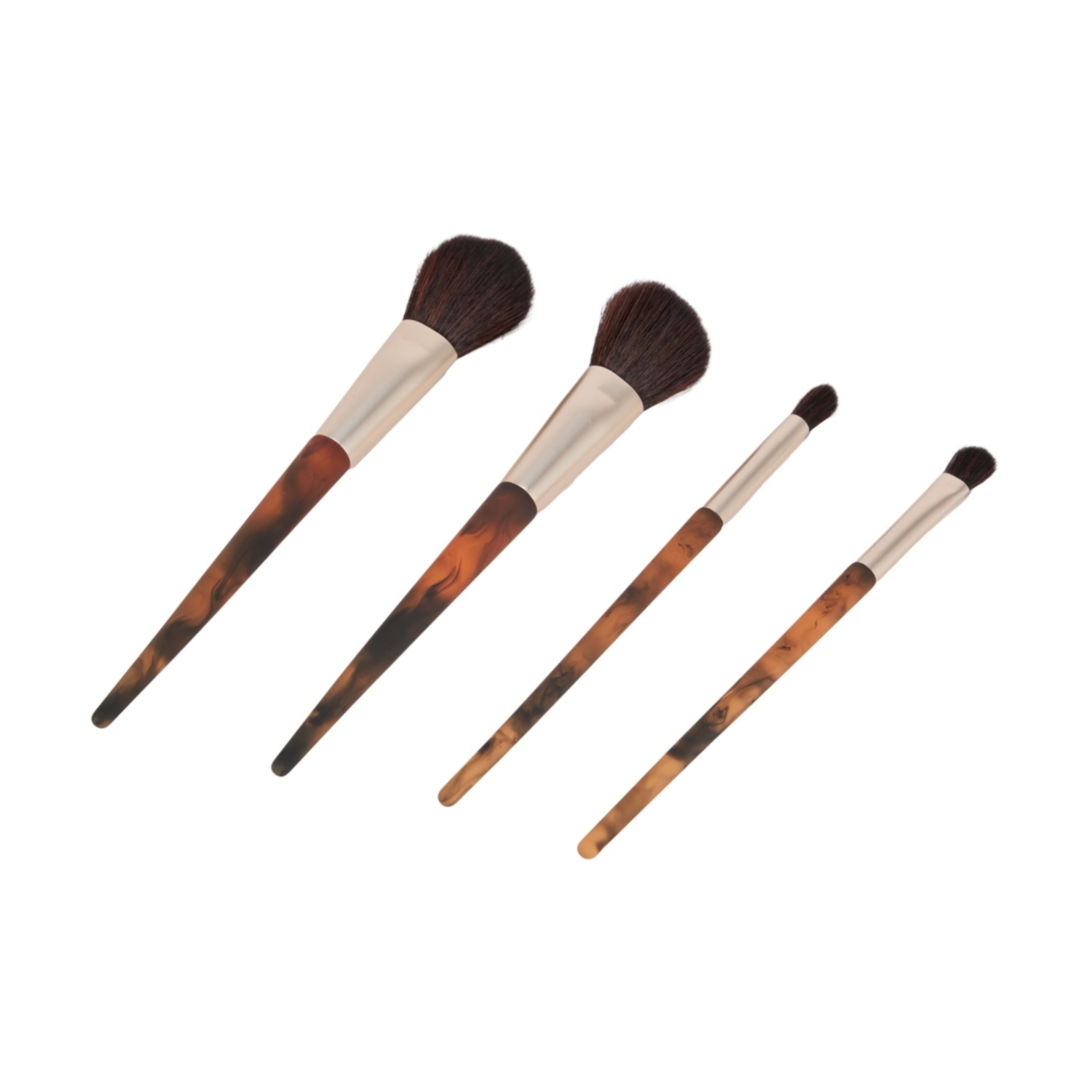 5 OXX Cosmetics 4 Piece Makeup Brush Set - Brown, 5 of 6