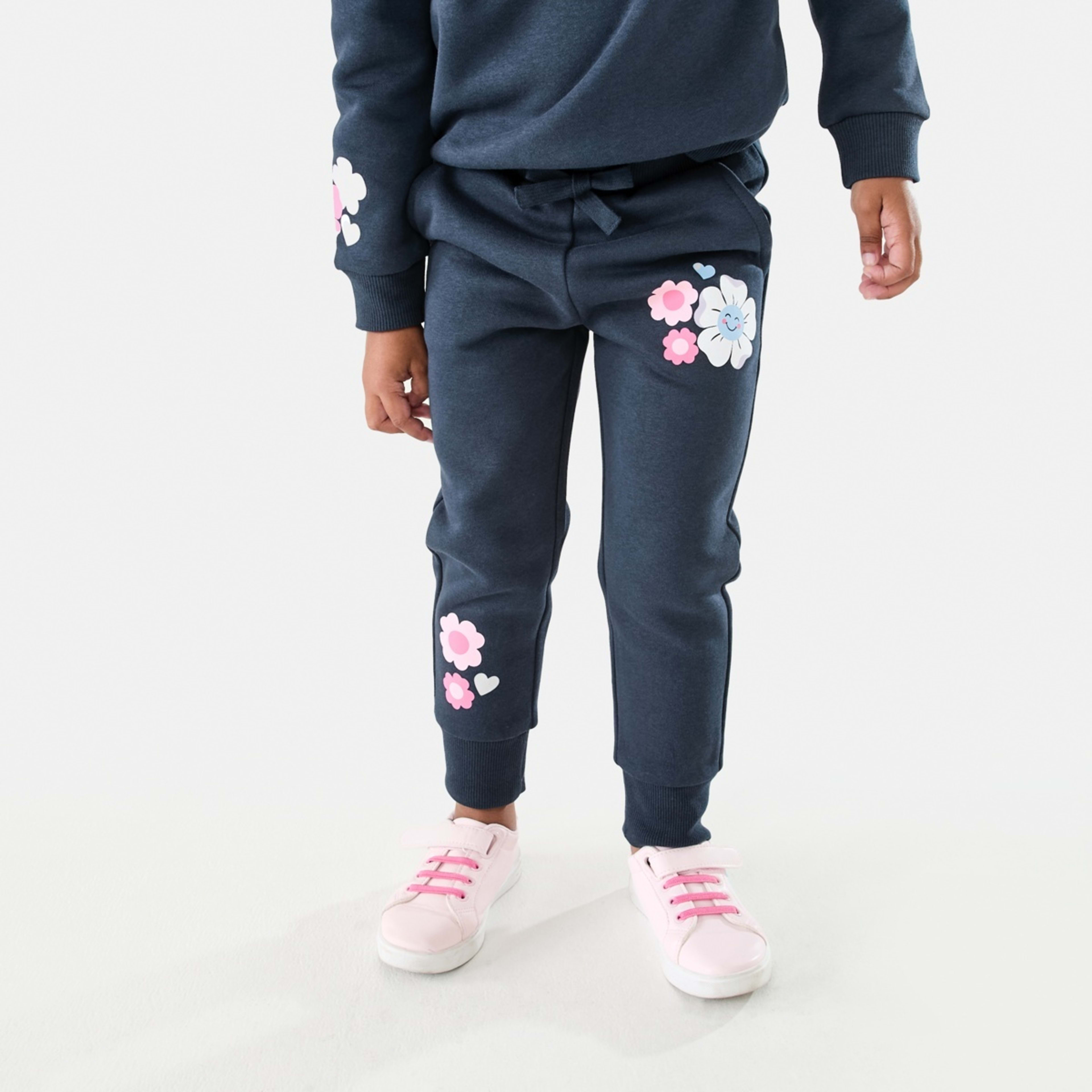 1 Print Trackpants Smiley Flower Dress Blue, 1 of 8