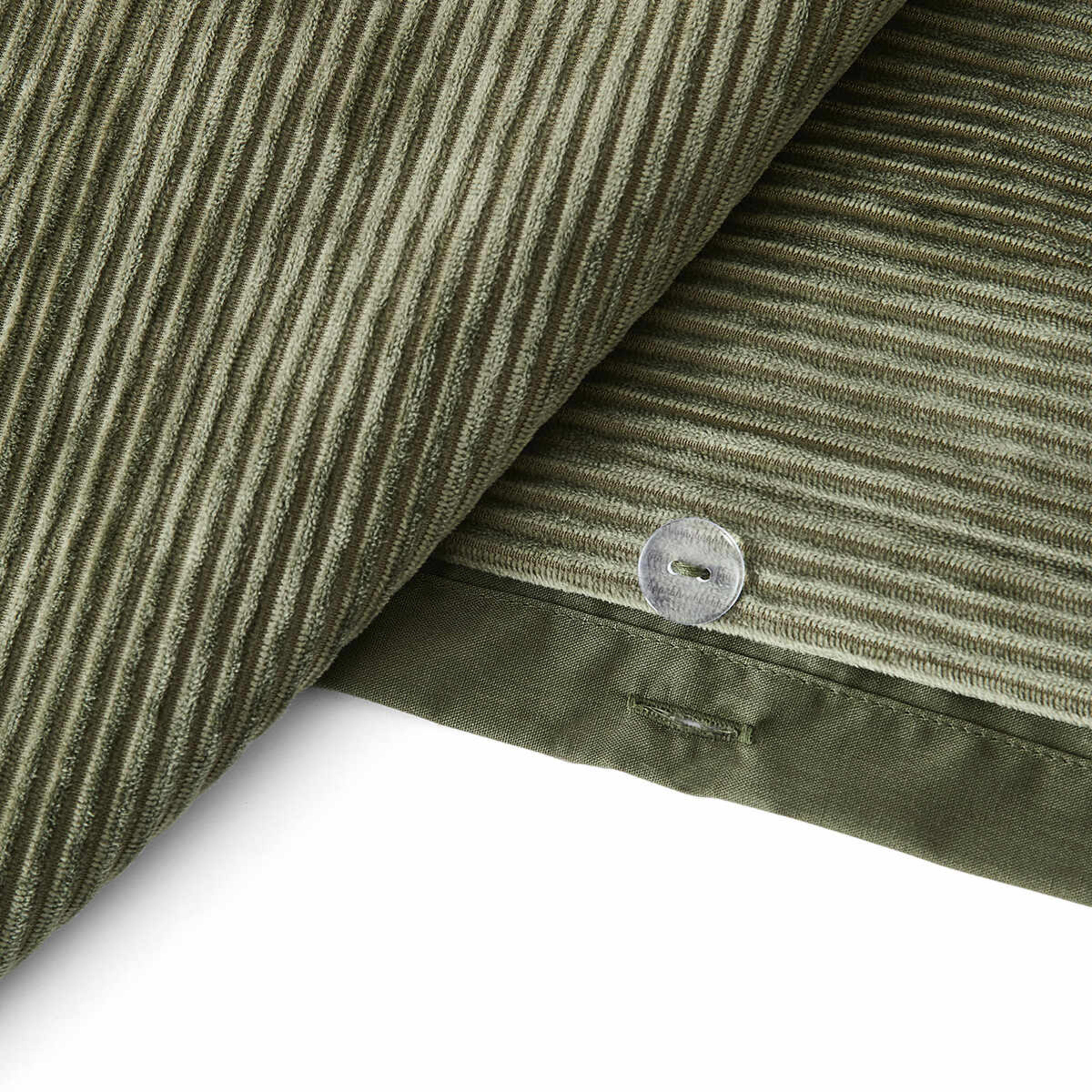 6 Corduroy Quilt Cover Set - King Bed, Forest, 6 of 6