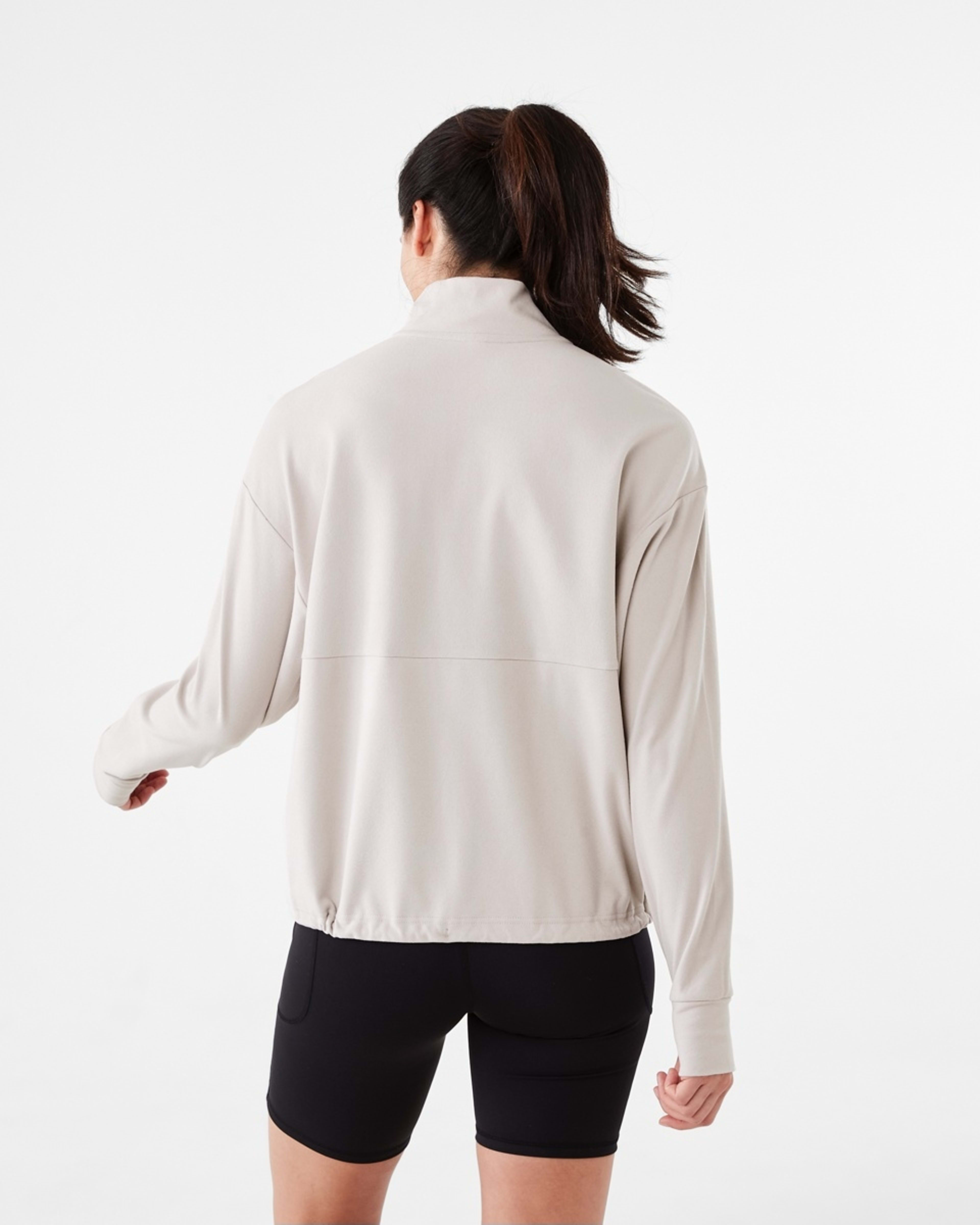 3 Active Womens Half Zip Mid Layer Sweatshirt DOLPHIN GREY, 3 of 7