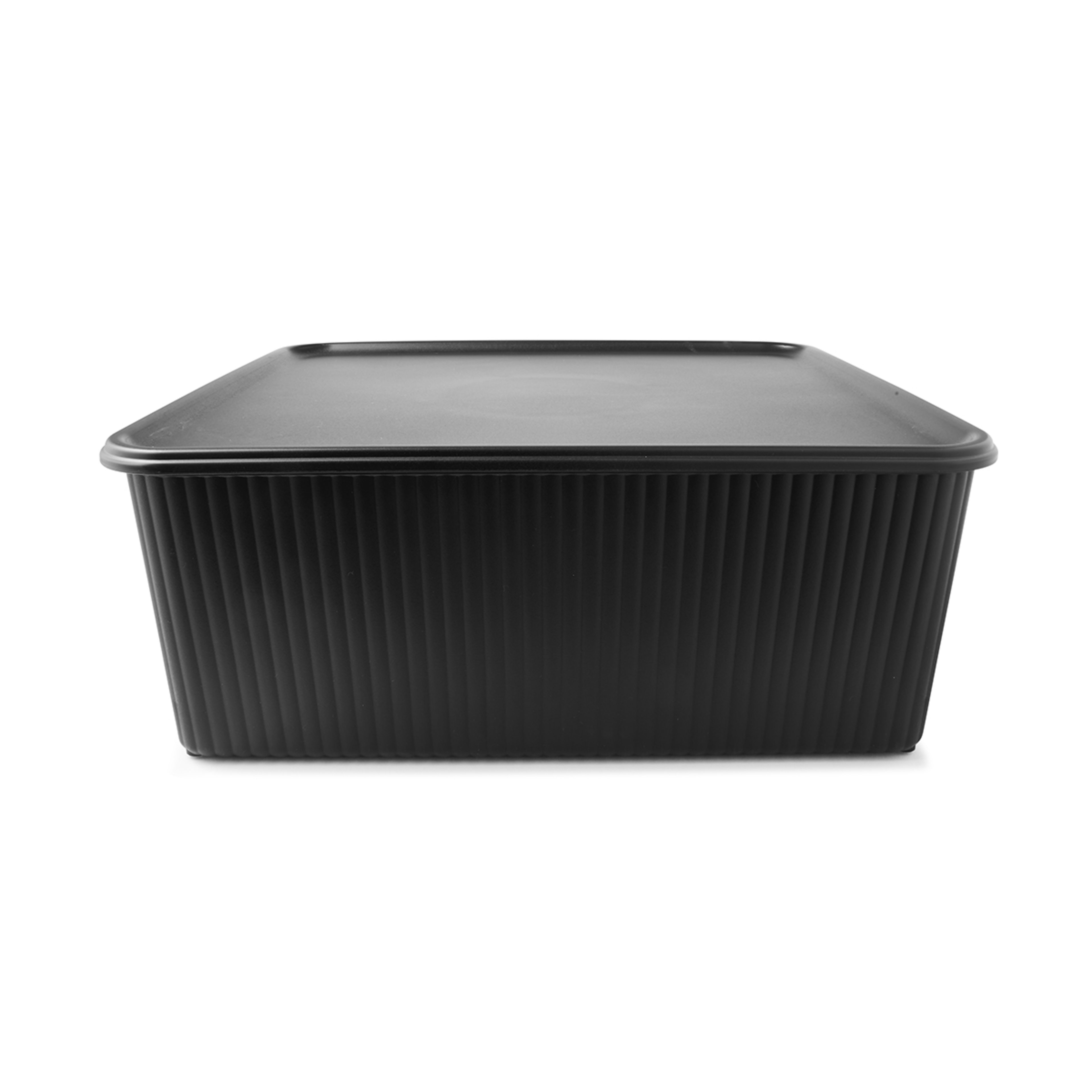 3 19L Ribbed Container - Black, 3 of 10