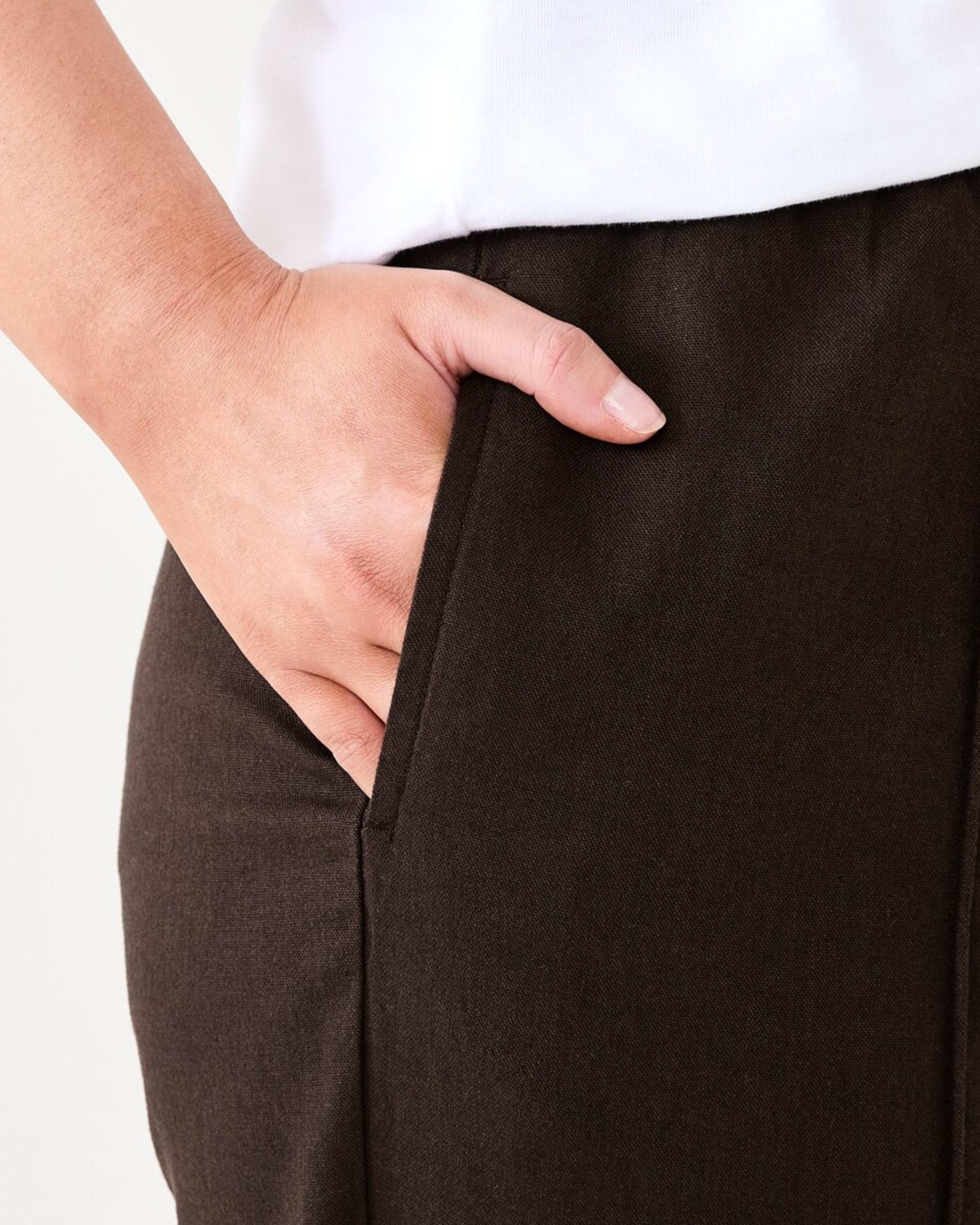5 Textured Seam Front Pants MELTED CHOCOLATE, 5 of 5