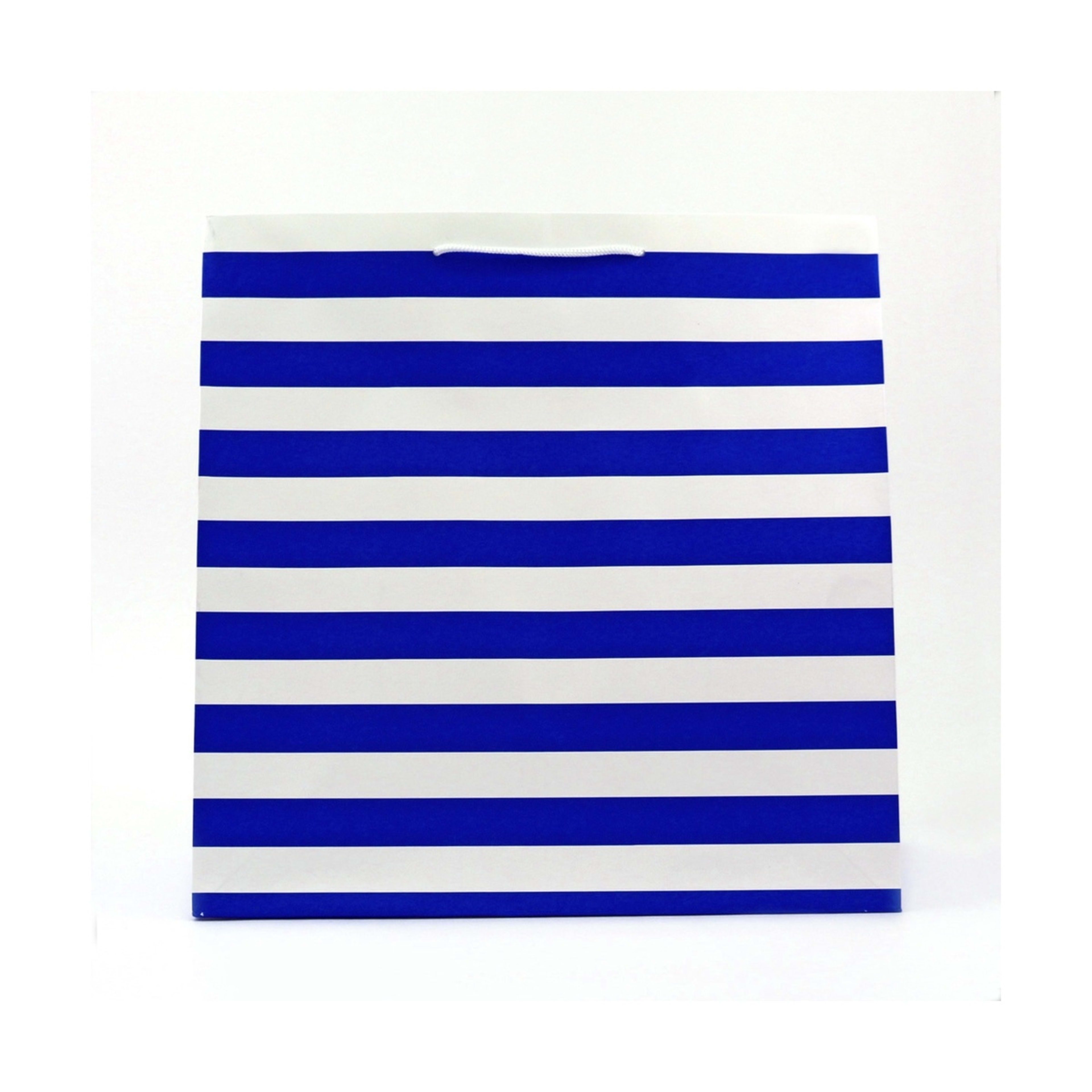 1 Connections from Hallmark Extra Large Gift Bag - Blue & White Stripes