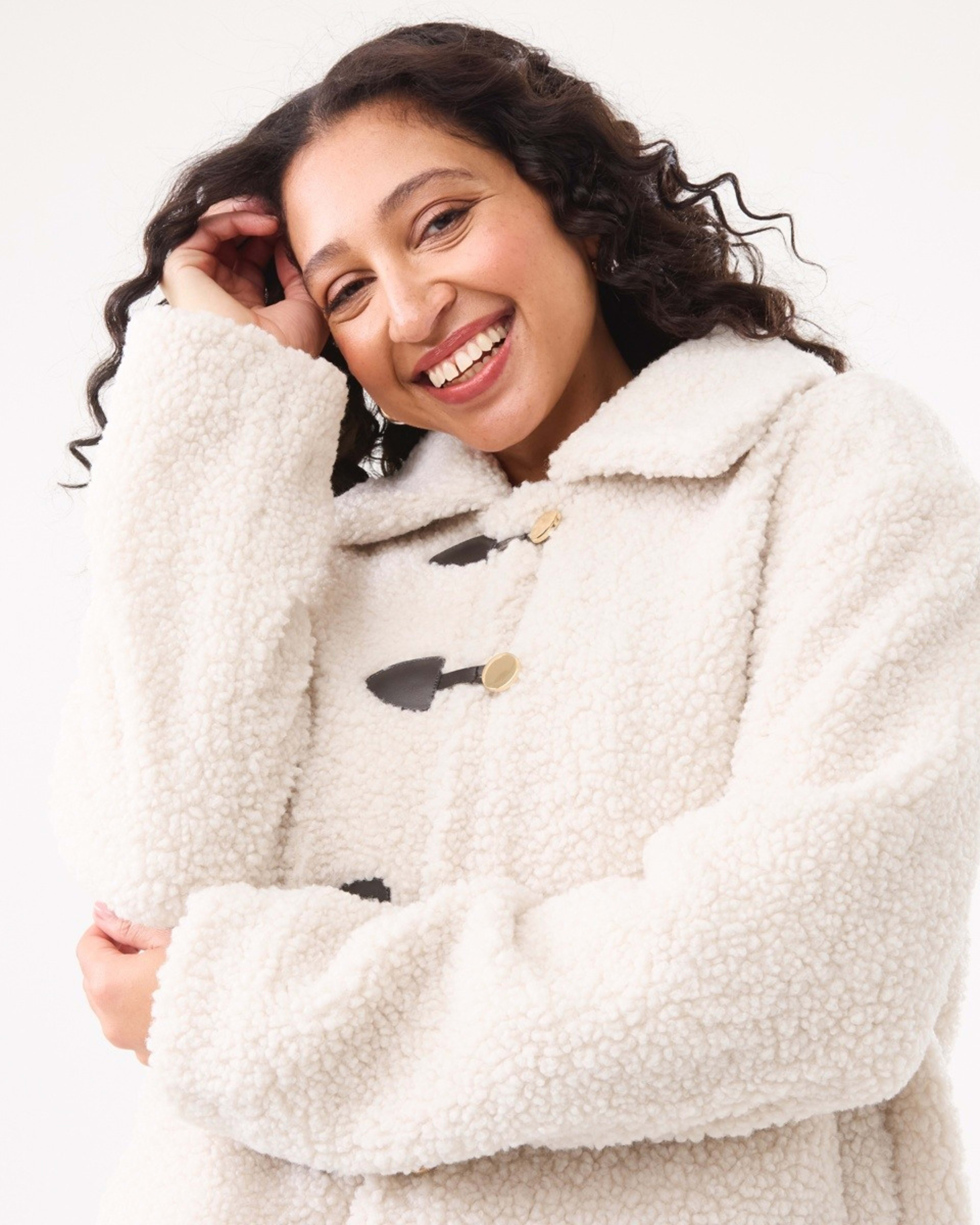 6 Trim Teddy Jacket Ecru, 6 of 9