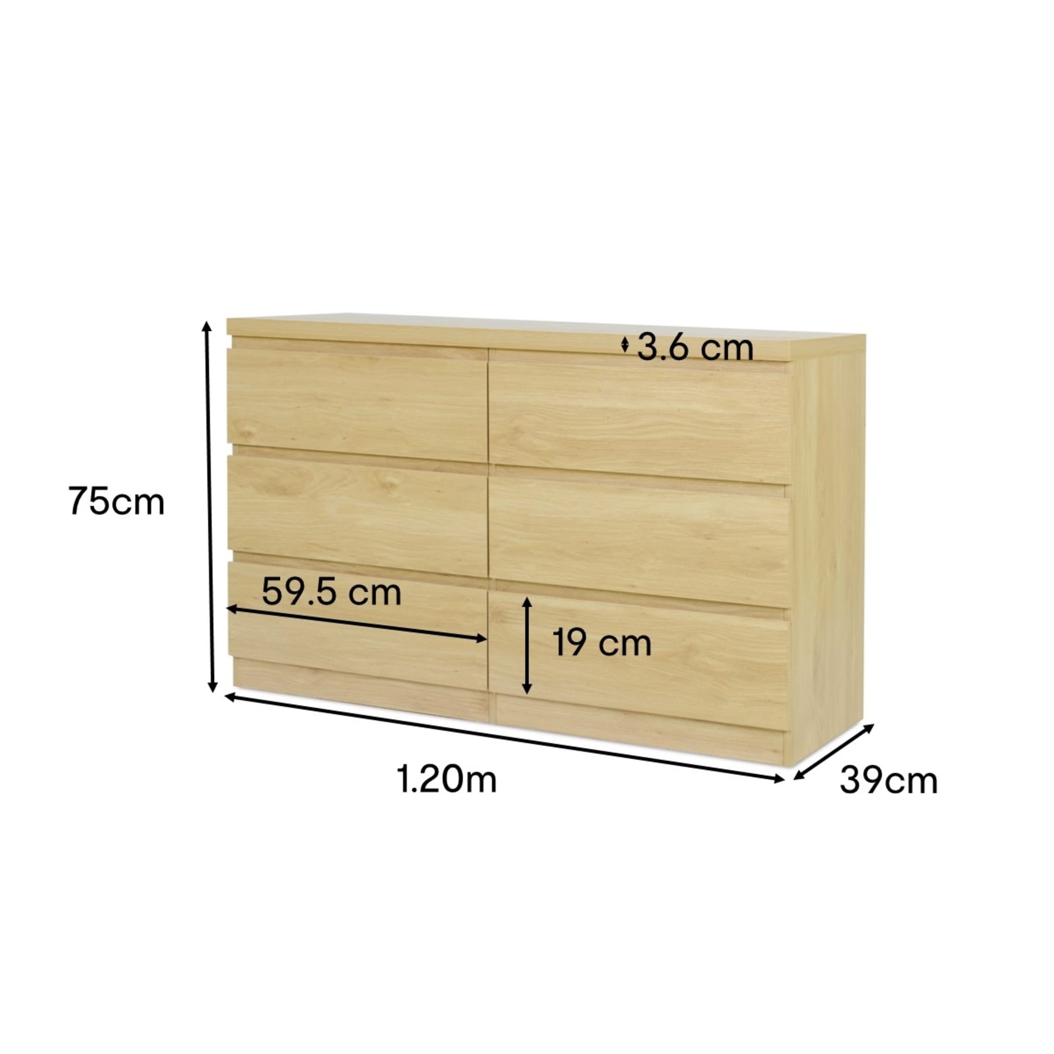 6 Drawer Dresser Brown Kmart