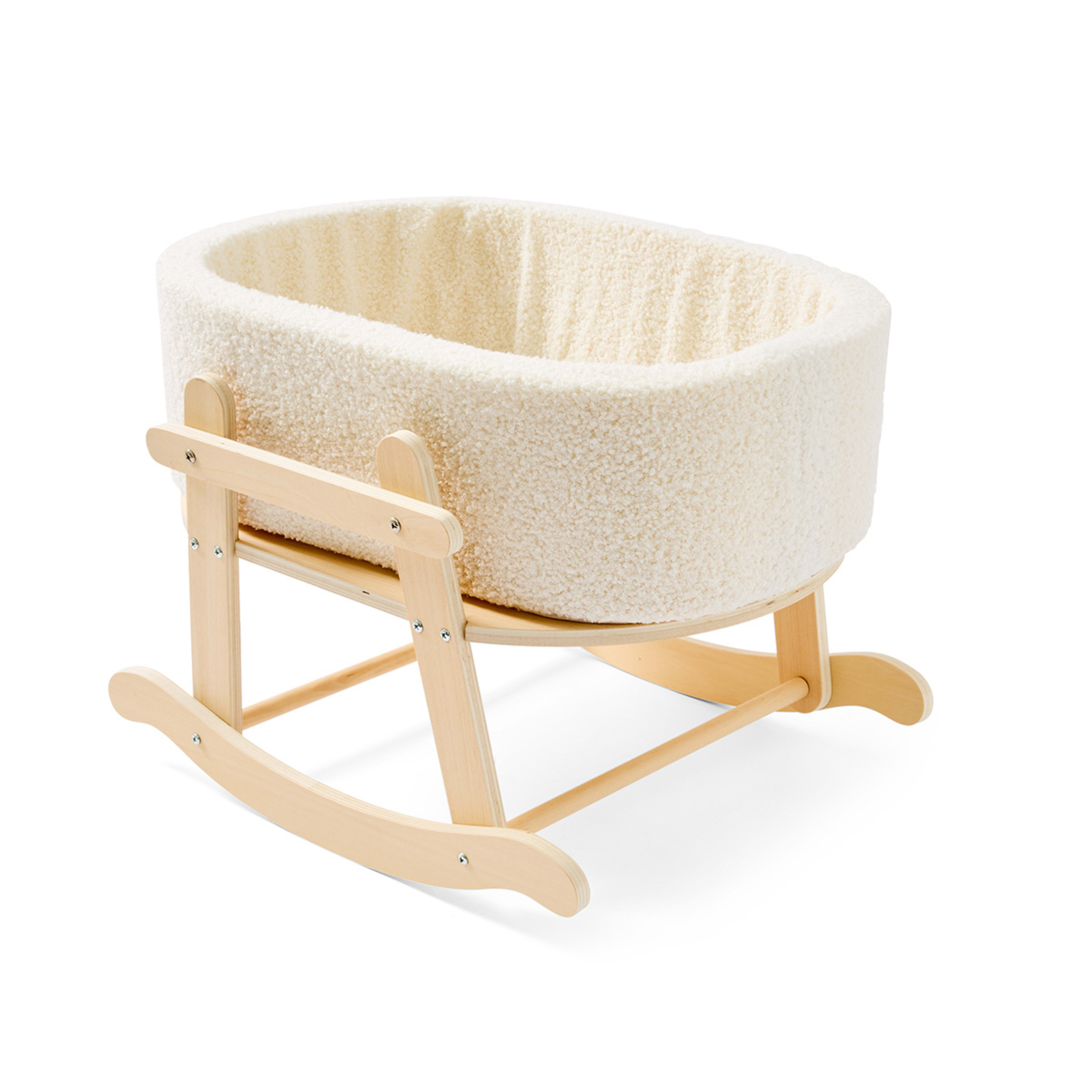 2 3 Piece Wooden Boucle Bassinet, 2 of 9