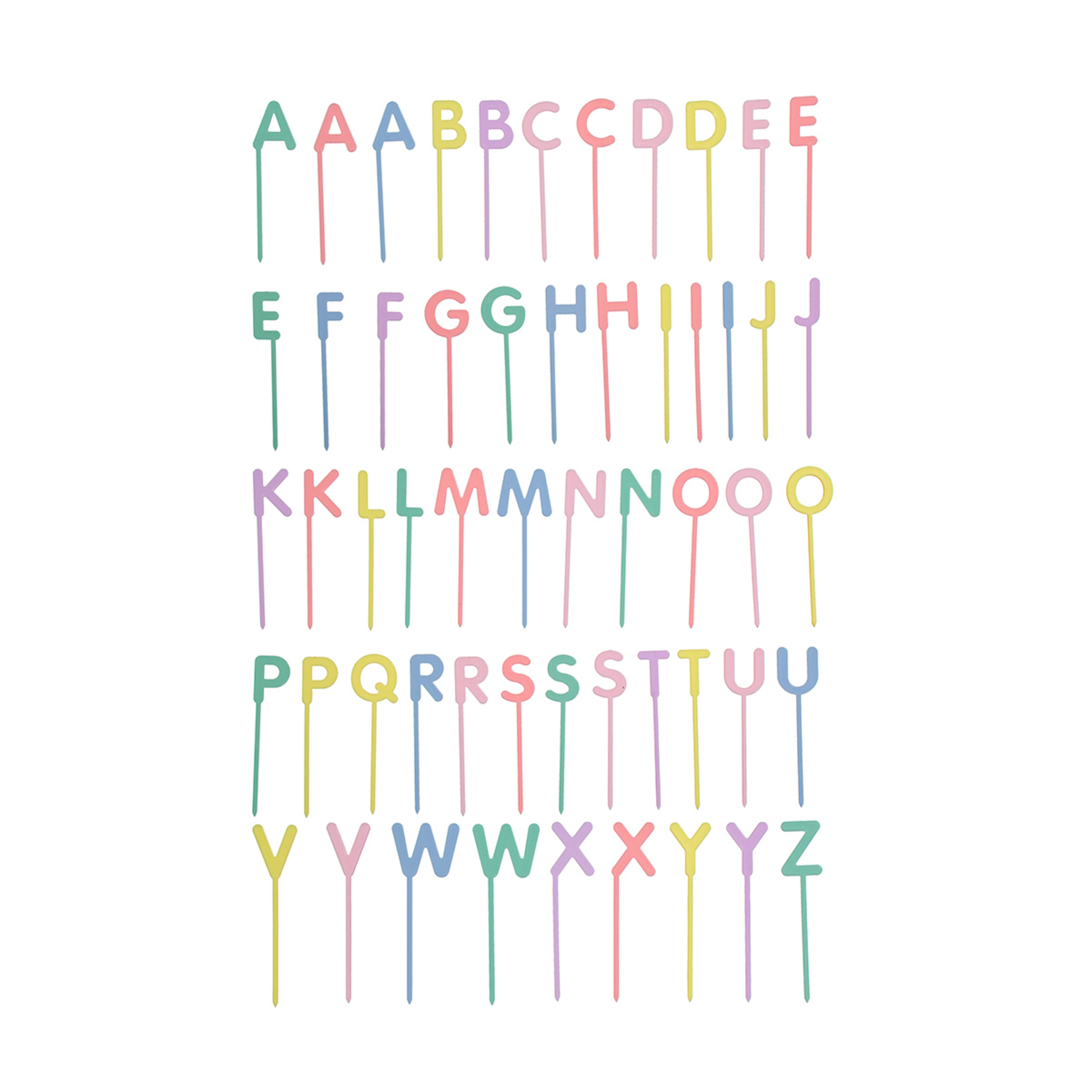 55 Piece Letter Cake Toppers Kmart