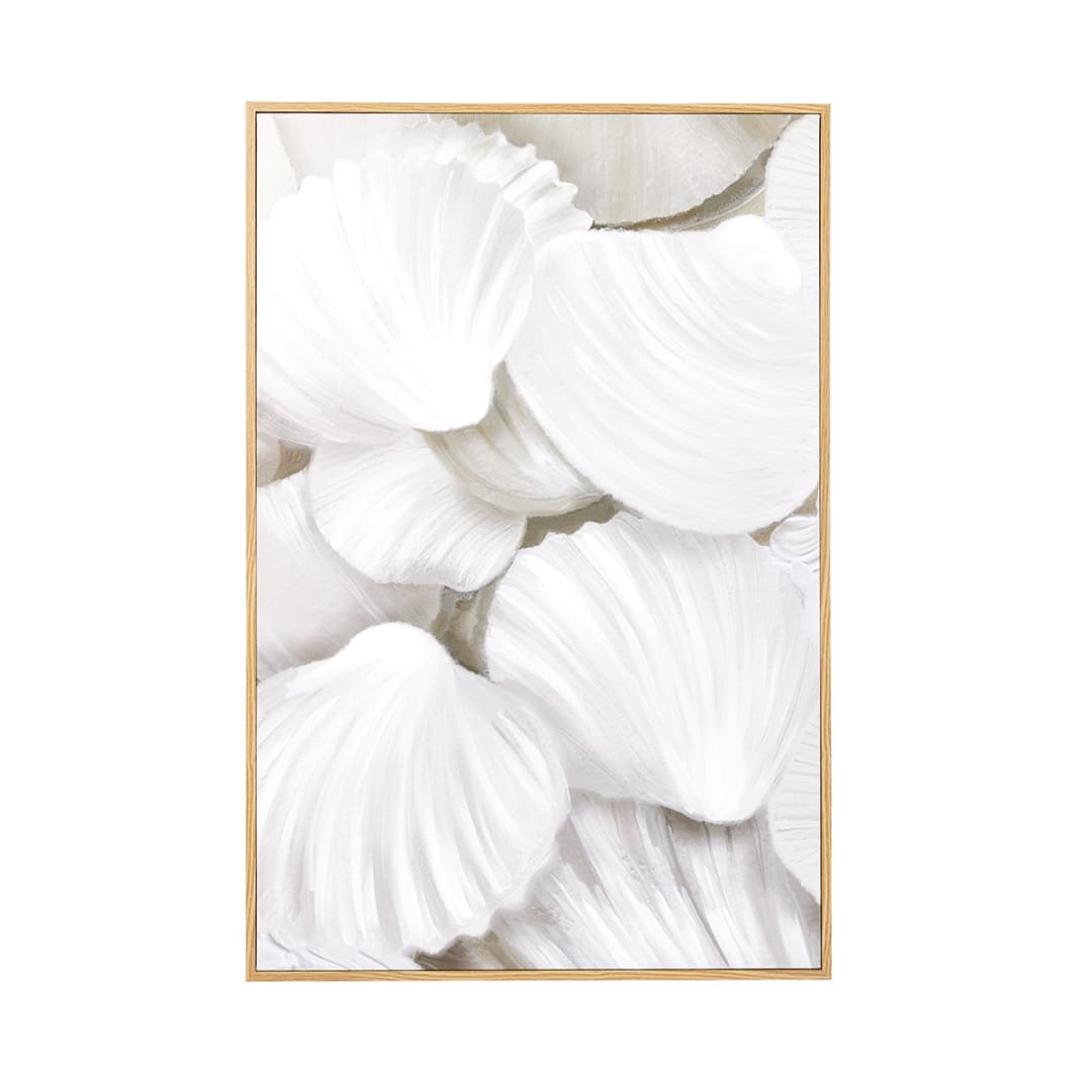 Sea Shell Embossed Framed Canvas Kmart
