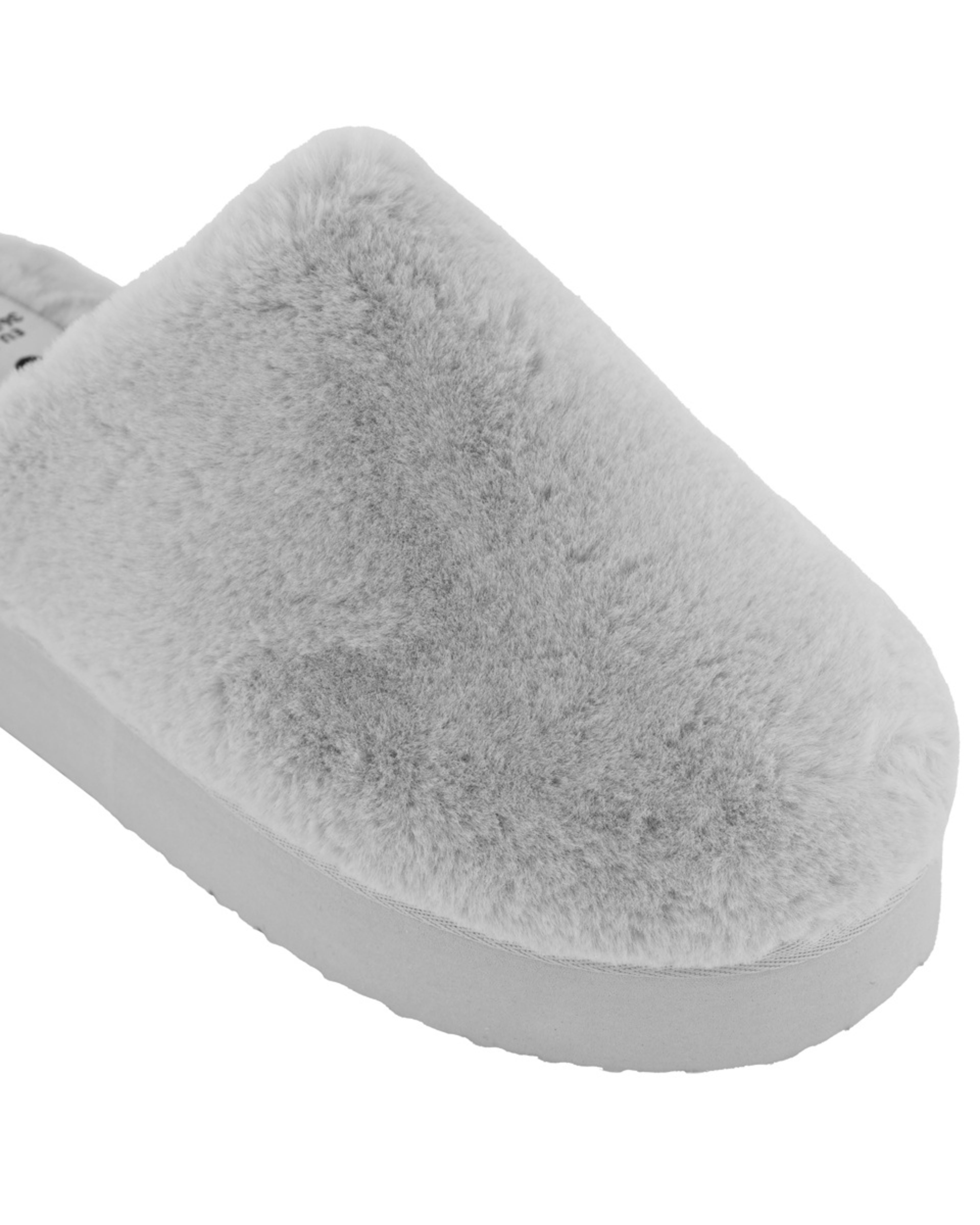 3 Furry Platform Scuffs Micro Grey, 3 of 3