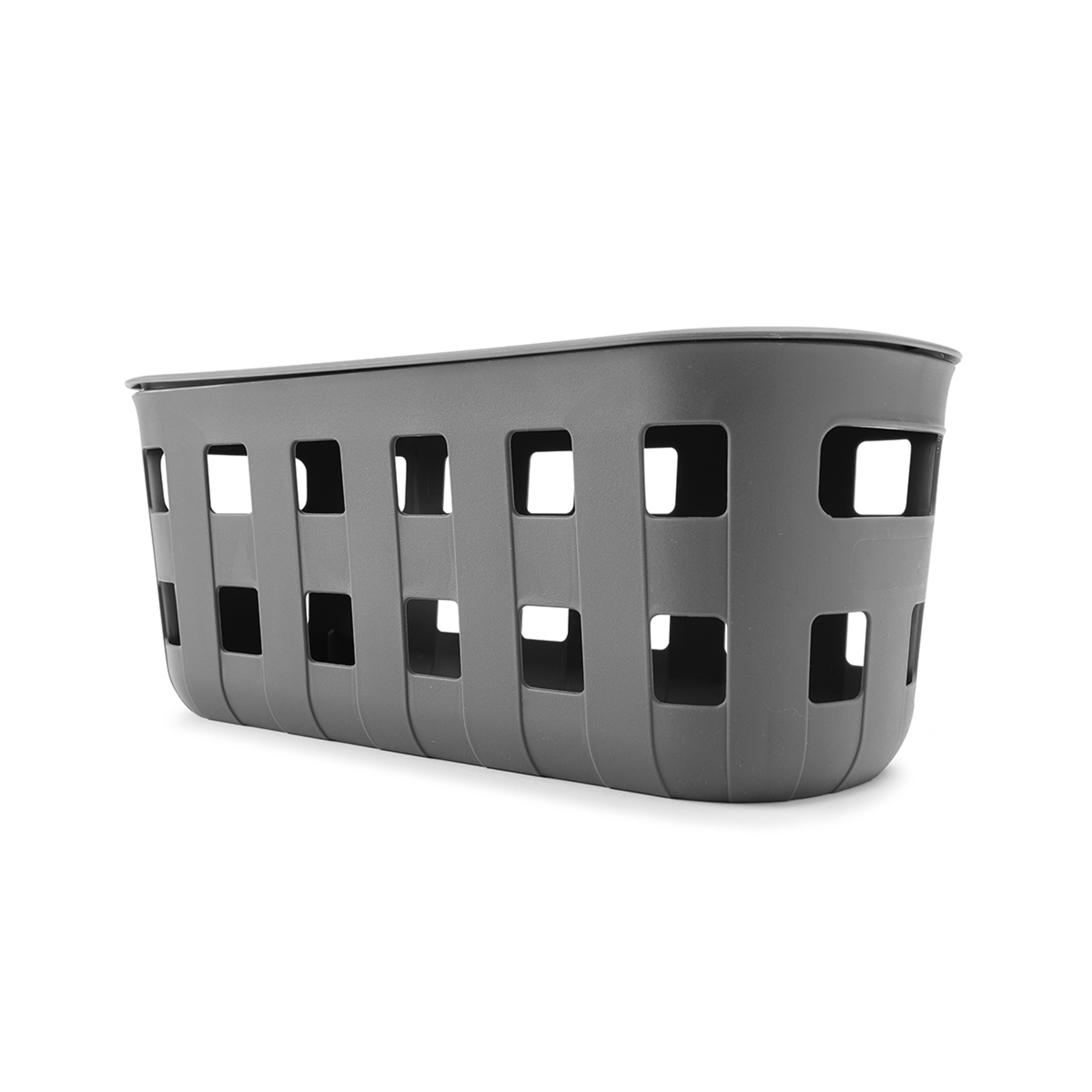 1 5.6L Rectangle Trellis Basket with Lid - Charcoal, 1 of 9