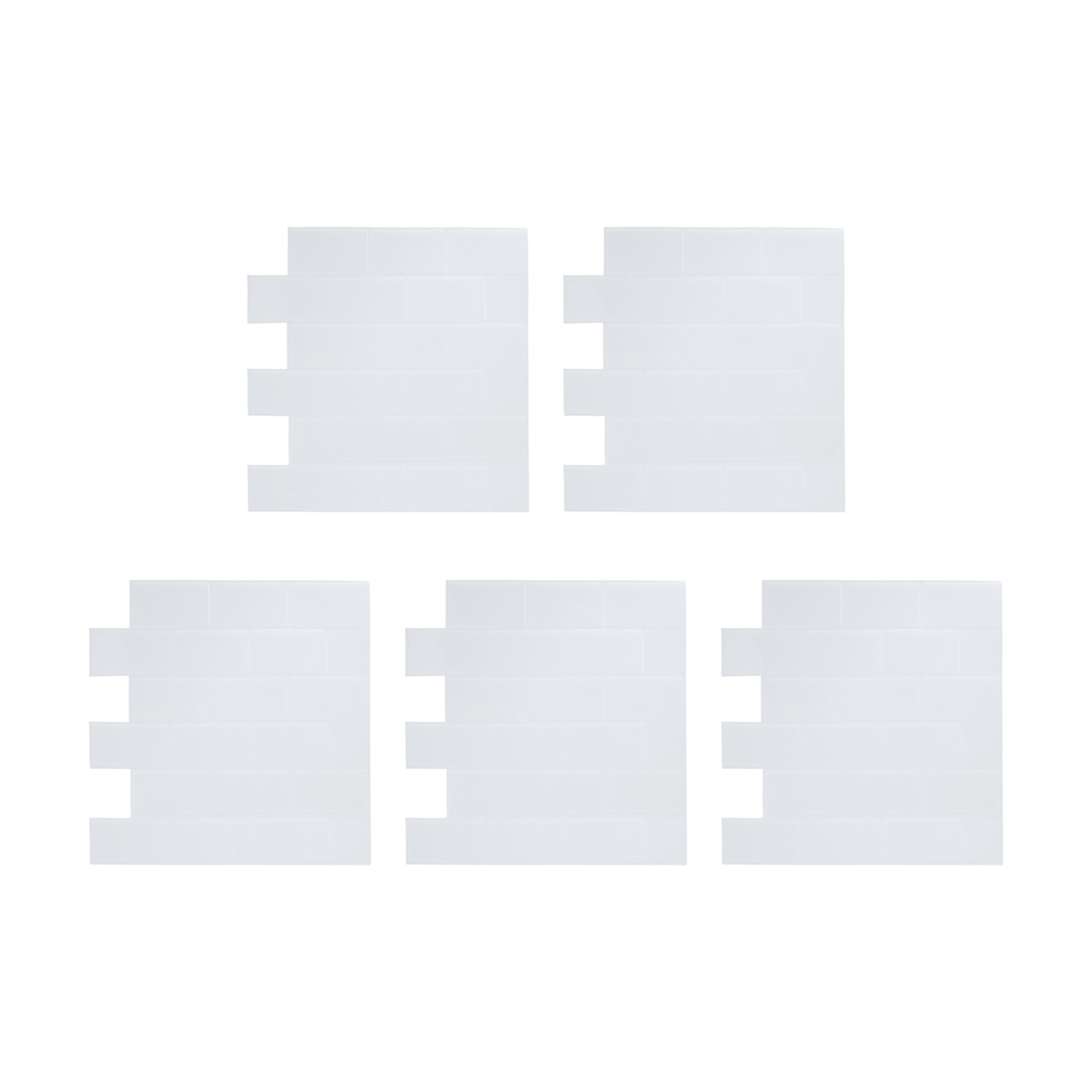 5 Pack Self Adhesive 3D Tiles Subway White Kmart