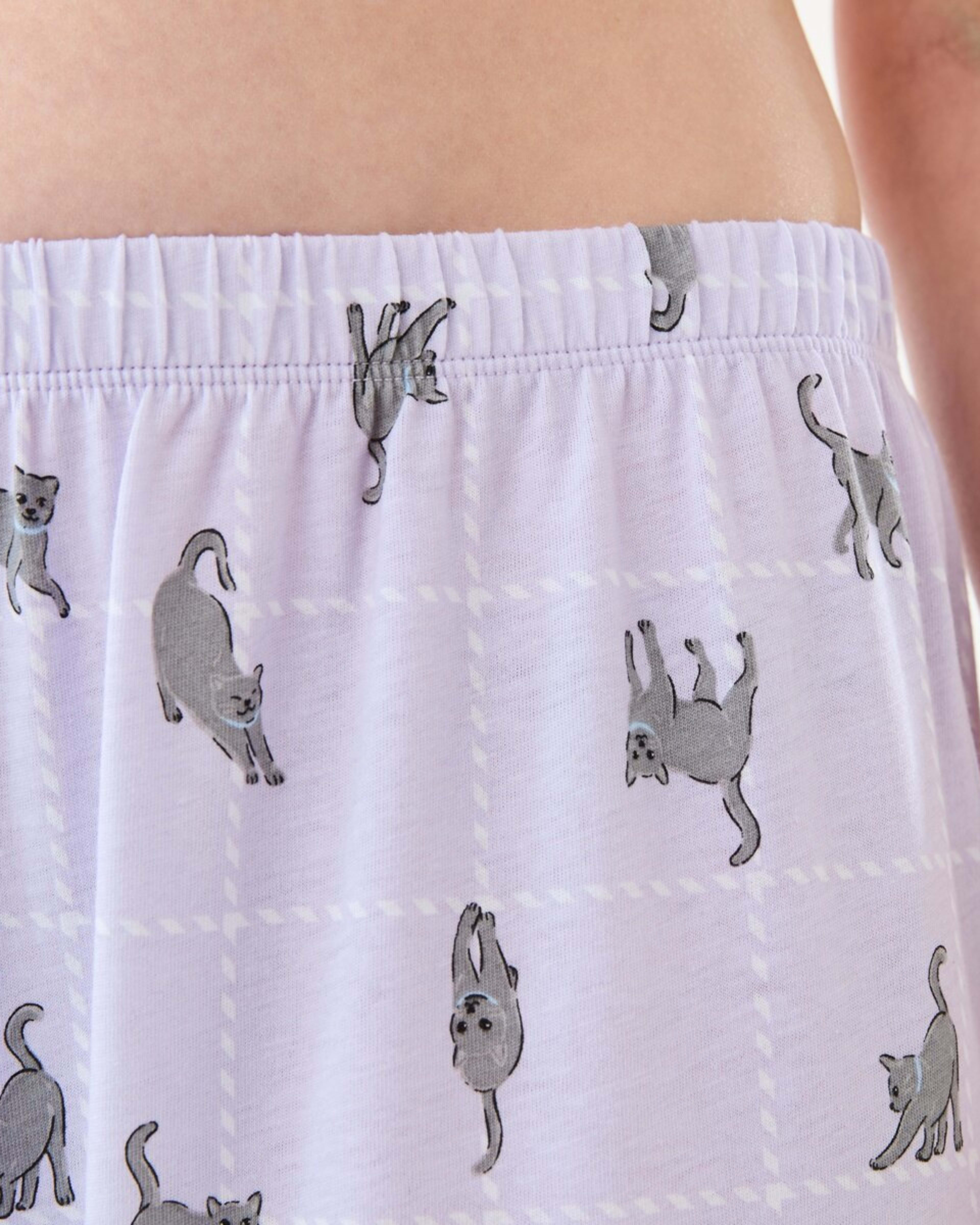 4 Printed Knit Pants Cat Chk, 4 of 5