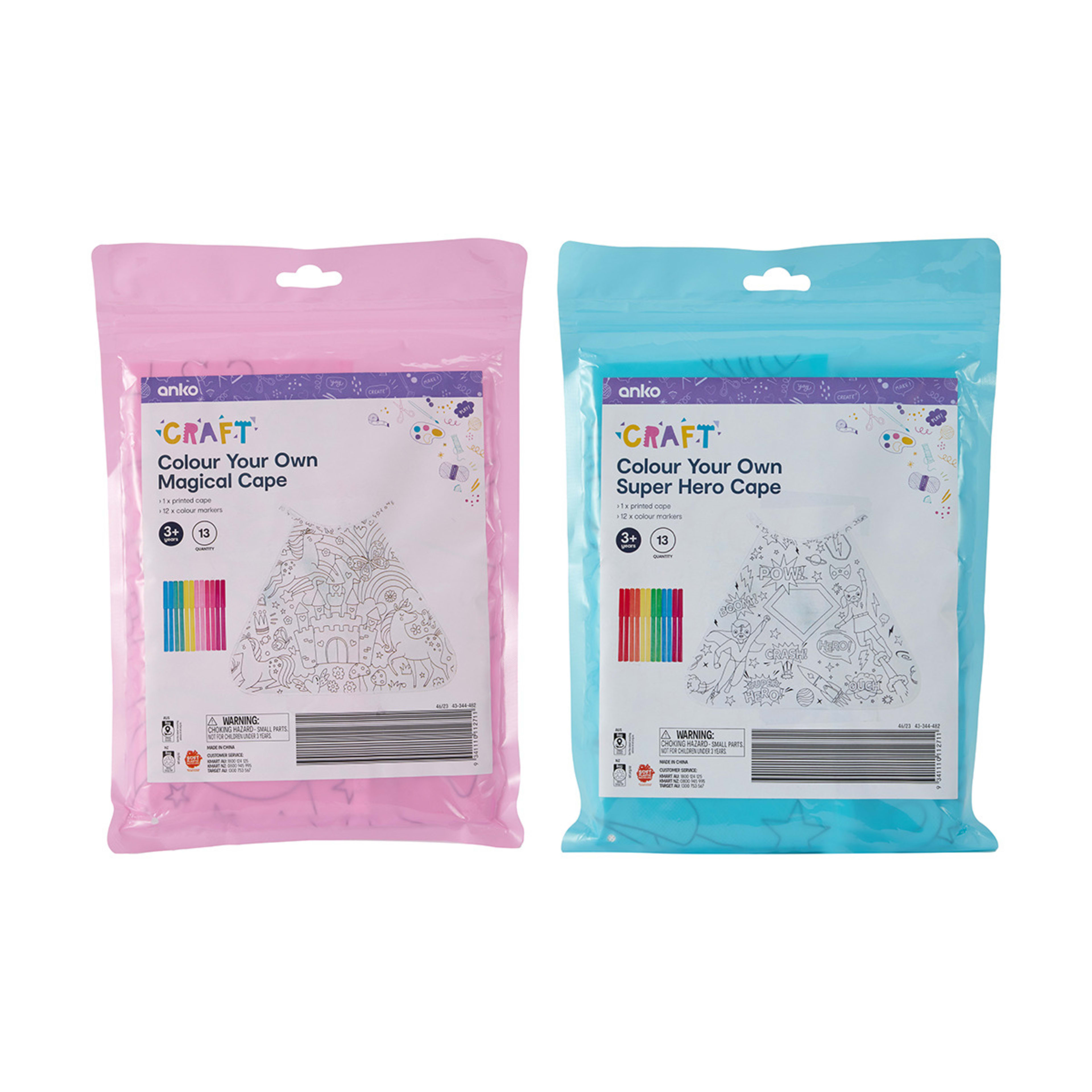 Colour Your Own Cape Kit Assorted Kmart