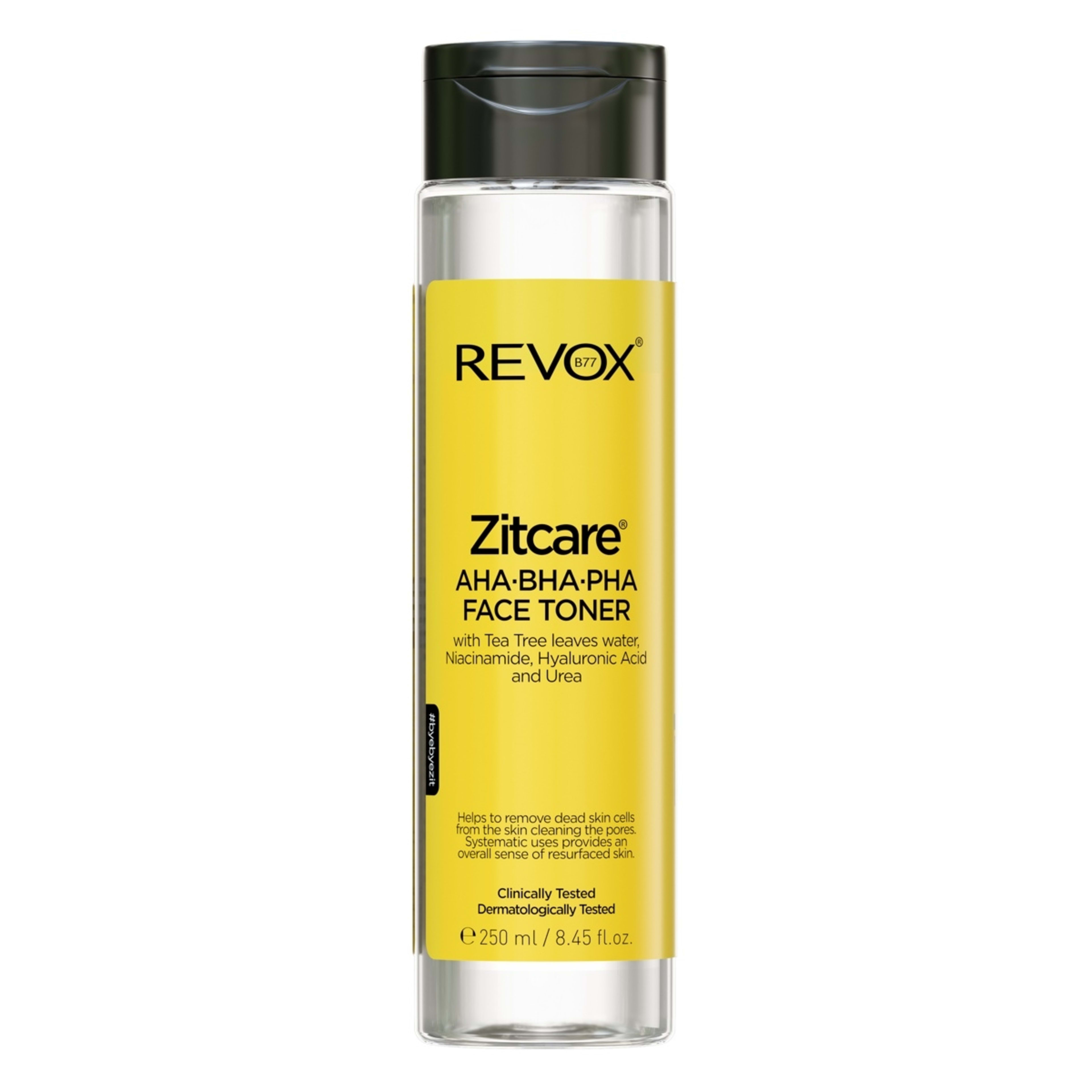 1 Revox B77 Zitcare Face Toner 250ml - AHA, BHA, PHA, Tea Tree Leaves Water, Niacinamide, Hyaluronic Acid and Urea