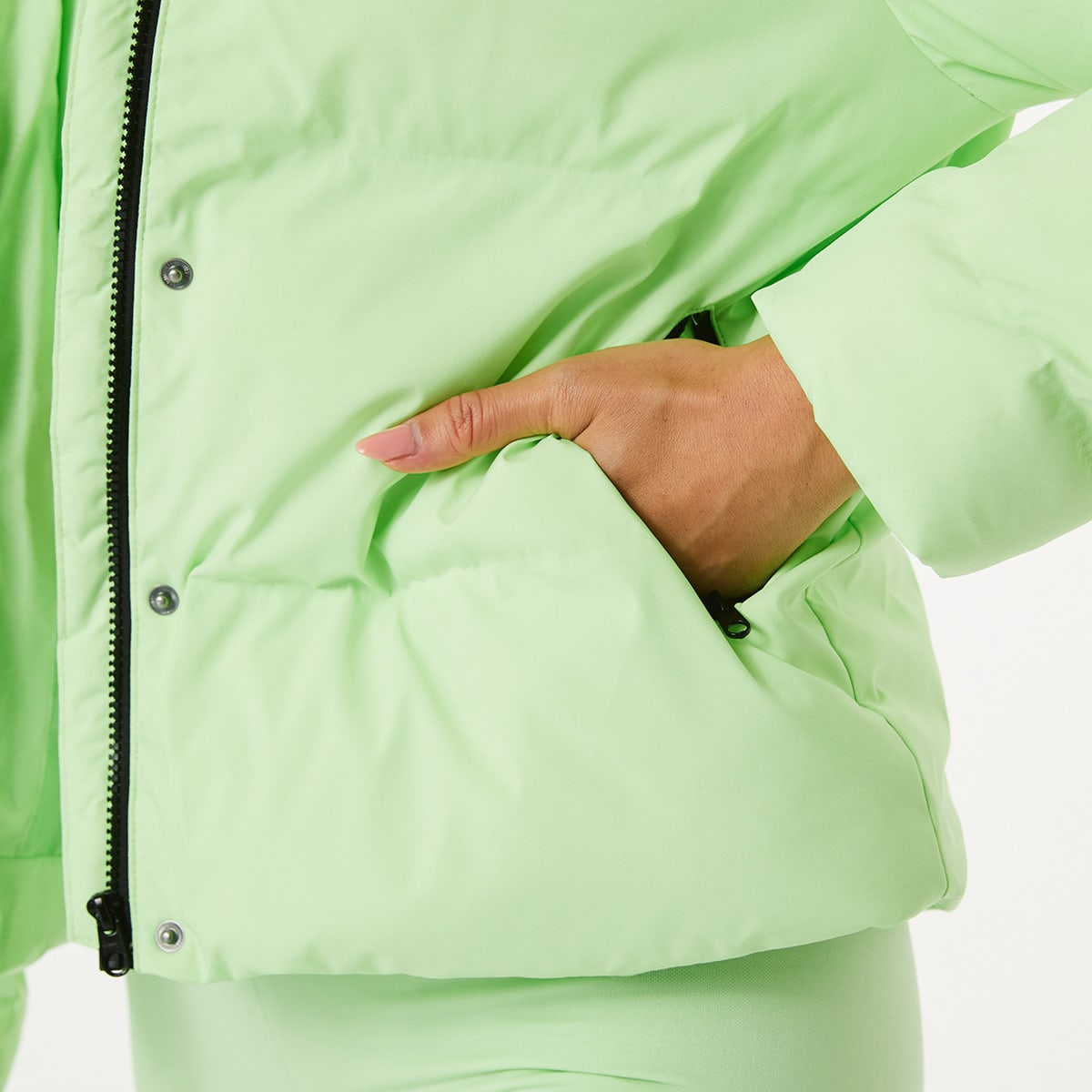 Active Womens Bonded Crop Puffer Jacket Kmart