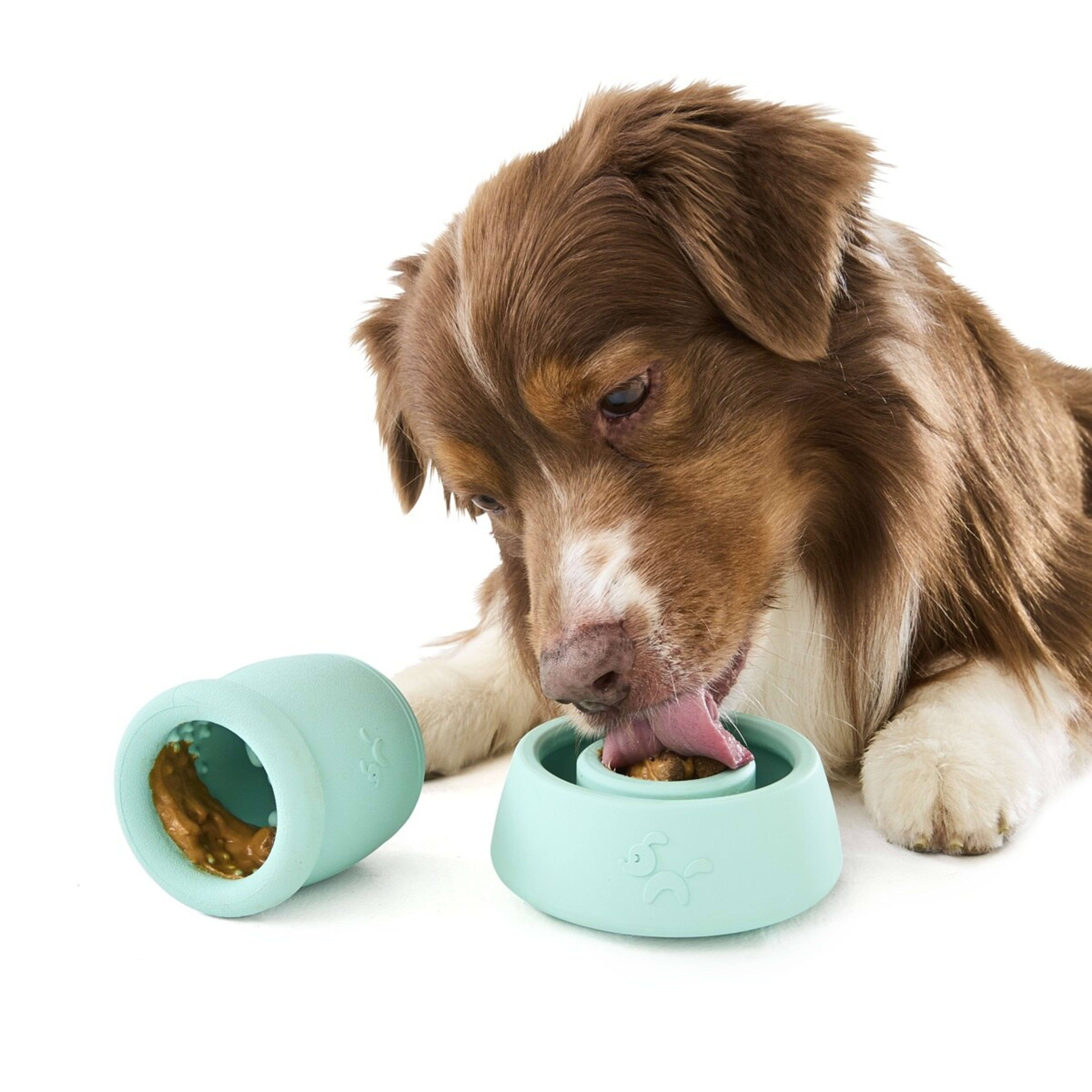 1 2 Pack Pet Rubber Treat Chew - Teal