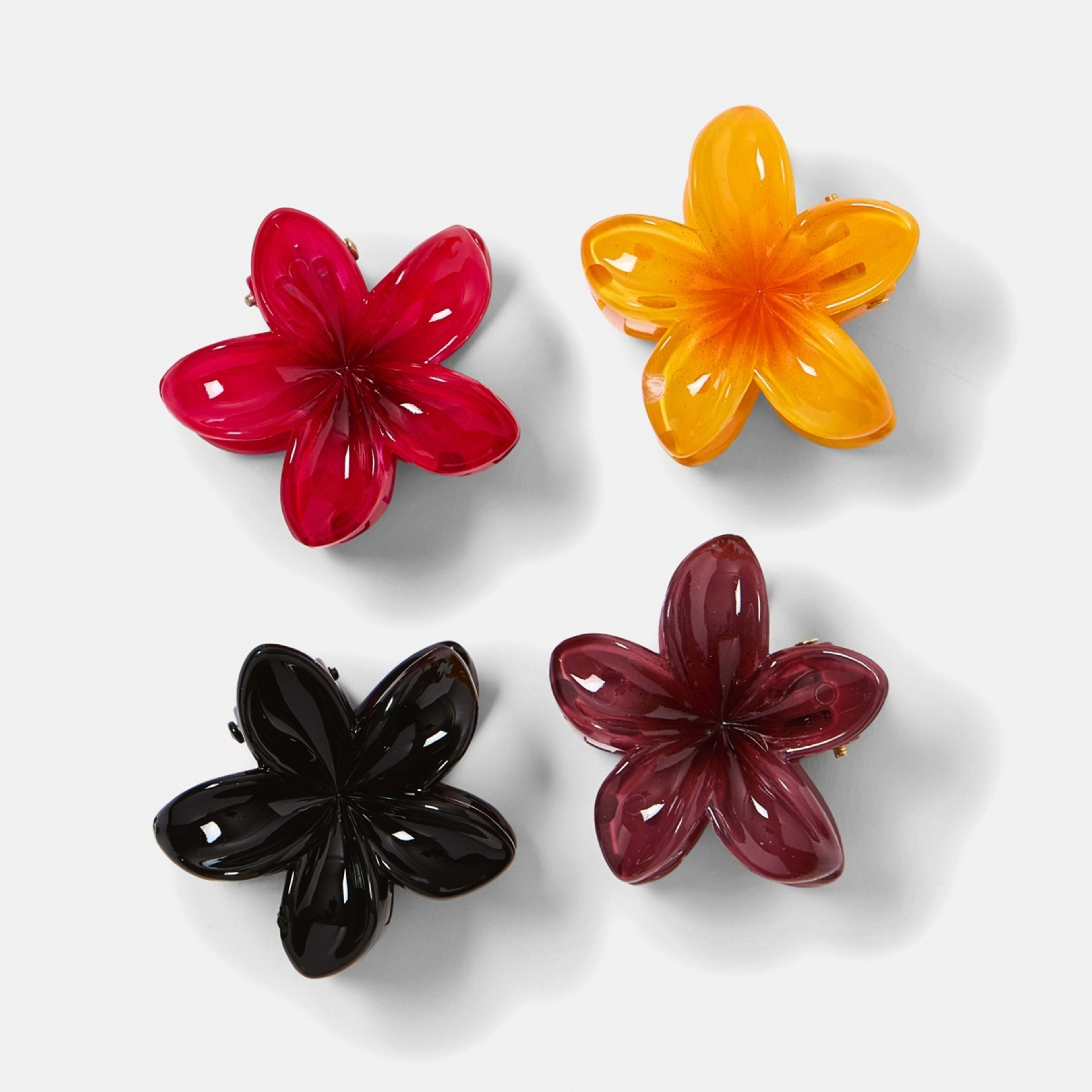 1 4 Pack Mini Frangipani Claw Hair Clip
