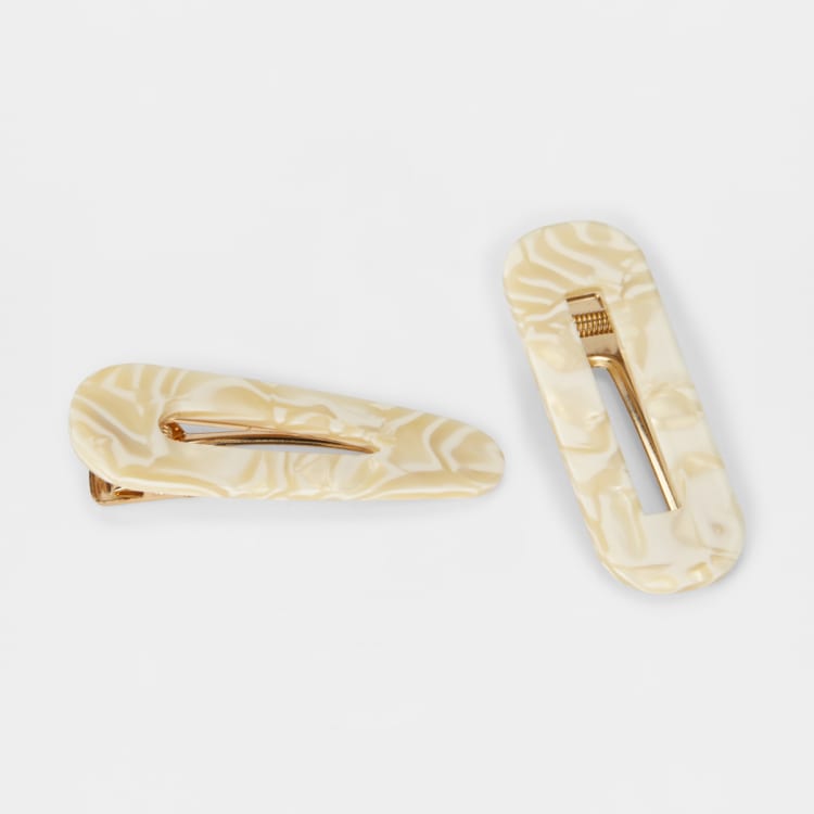 2 Pack Resin Side Clips Pearl Kmart