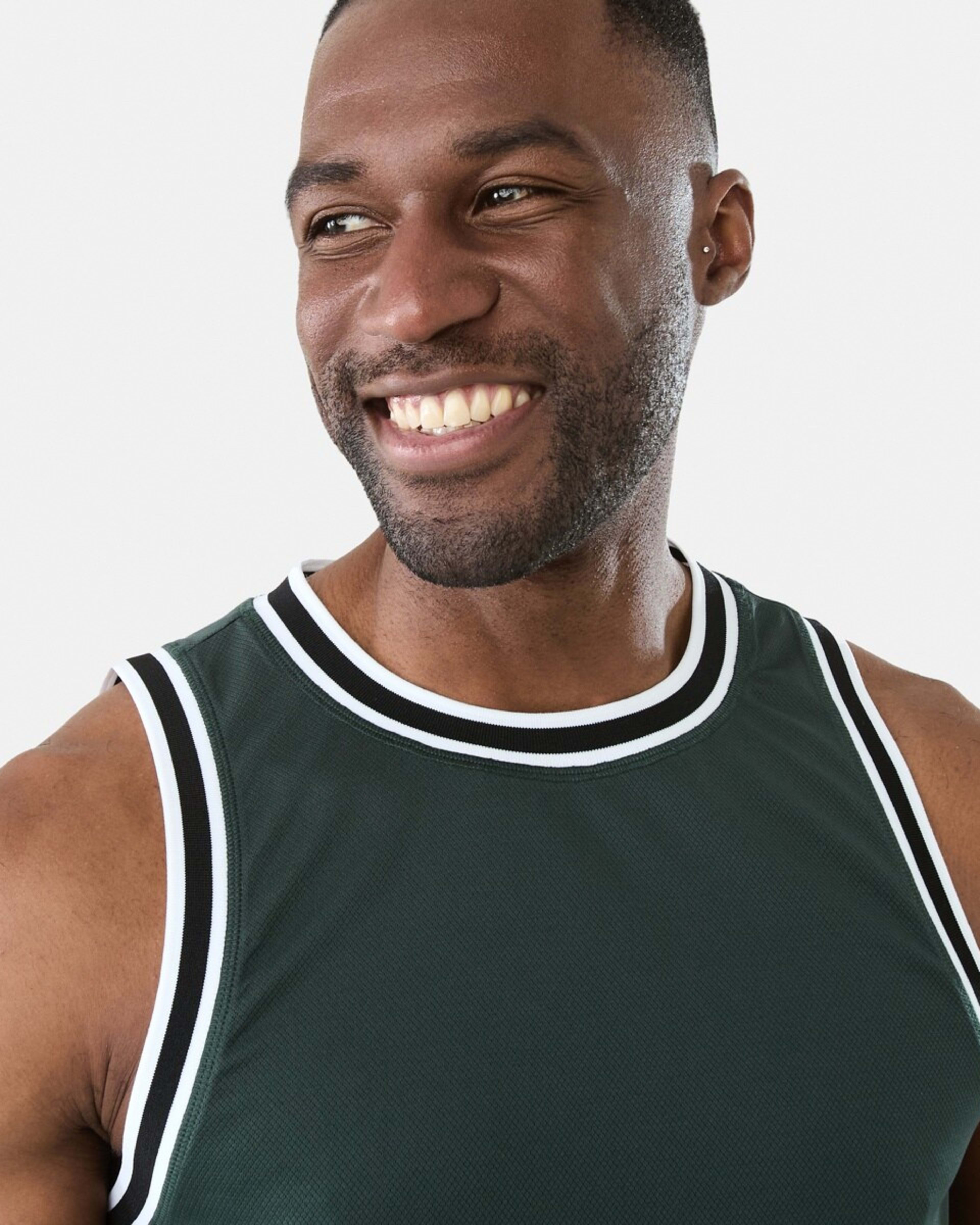4 Active Mens Basketball Tank Hunt Green, 4 of 6