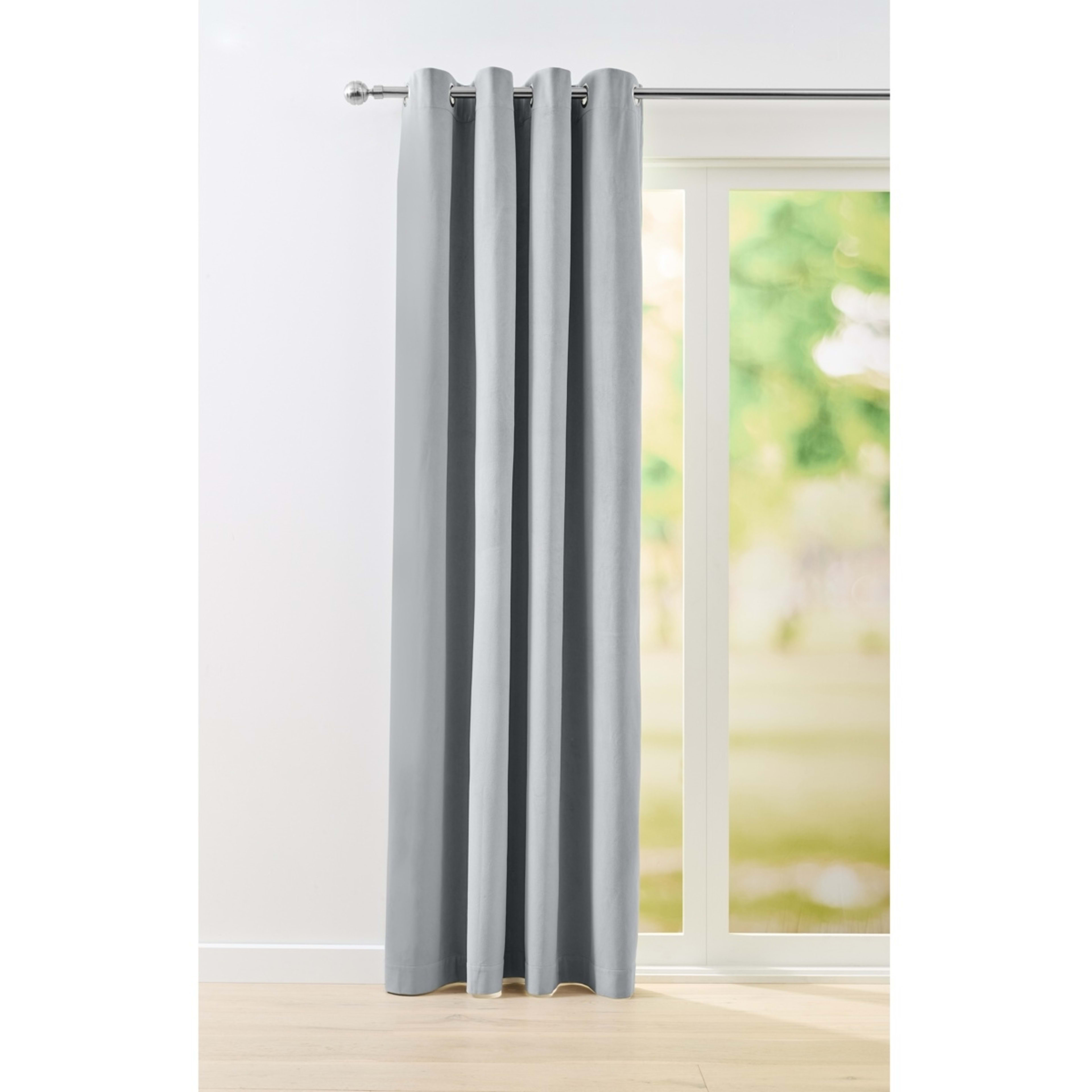 1 Marbella Block Out Curtain - Grey