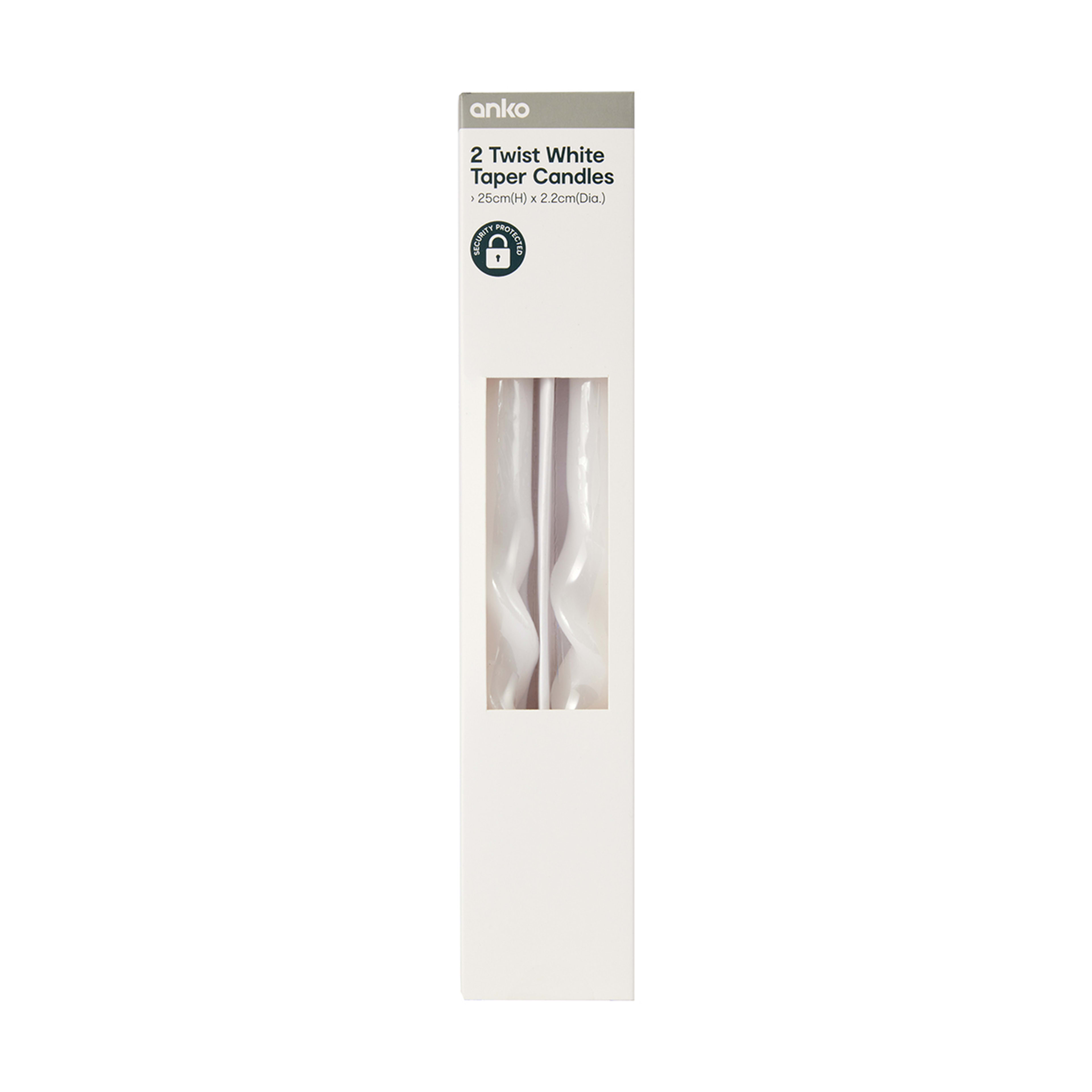 5 2 Pack Twist White Taper Candles, 5 of 6
