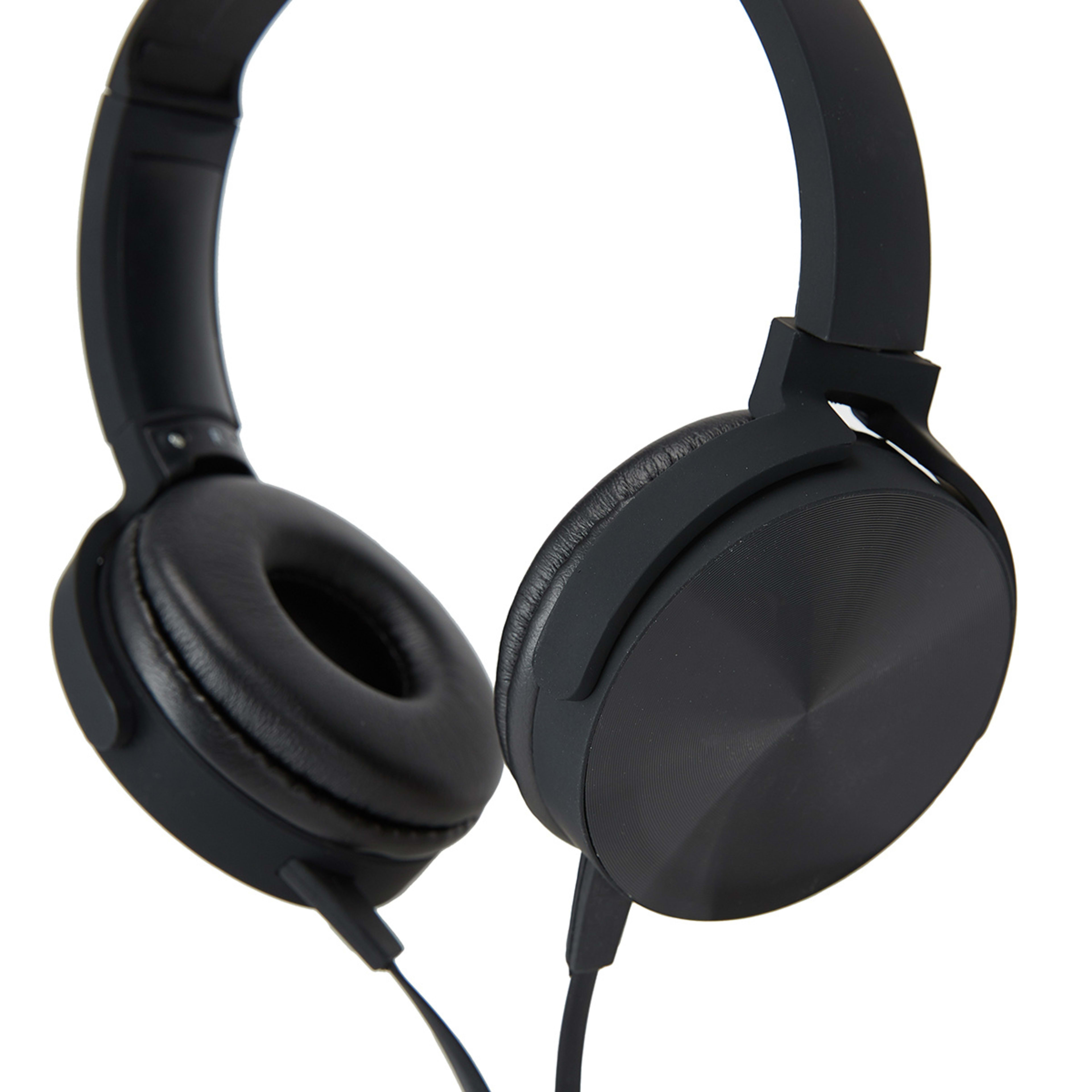 OnEar Wired Headphones Black Kmart