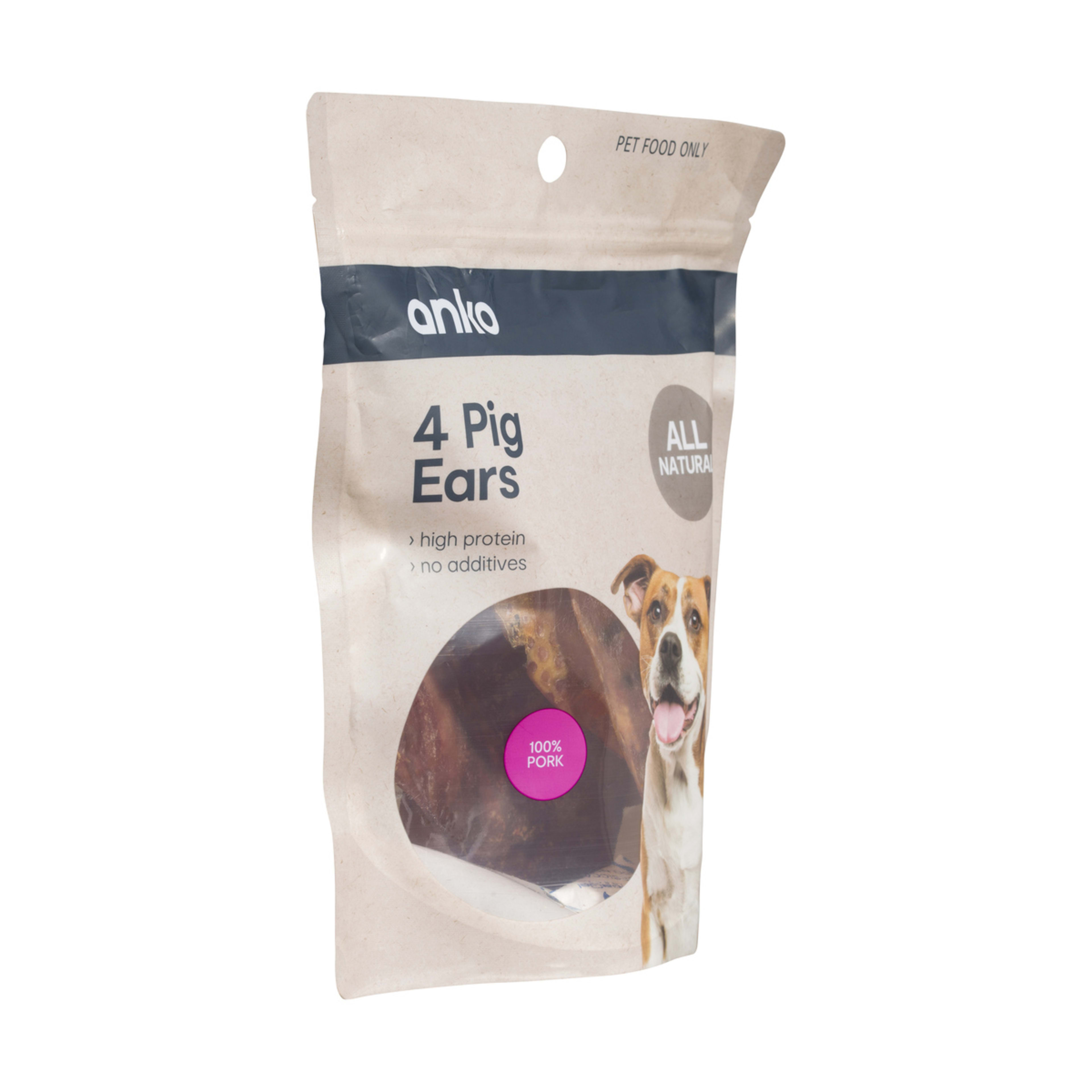 Pet Treat Pig Ears 4 Pack Kmart