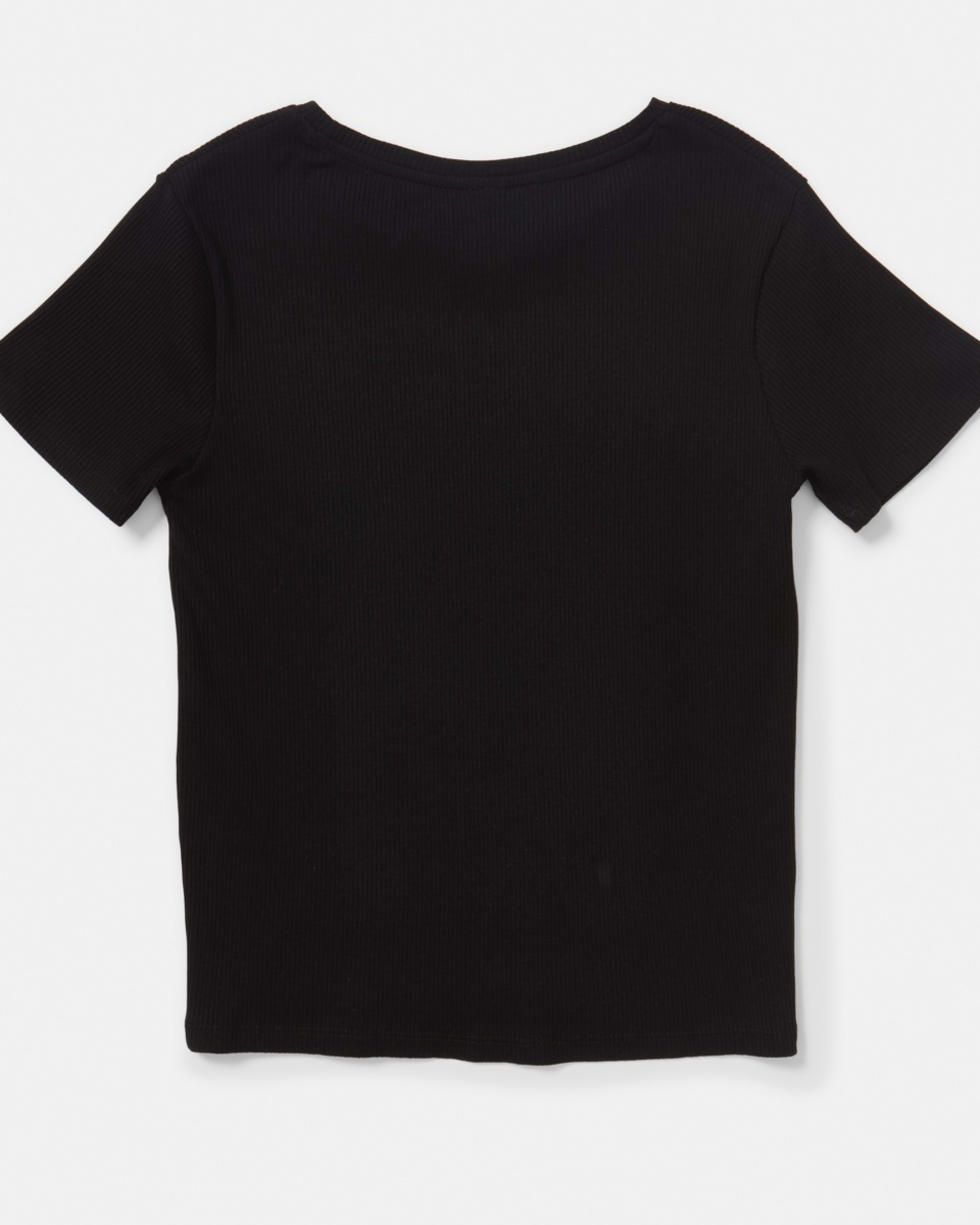 8 Short Sleeve Rib Top Black, 8 of 8