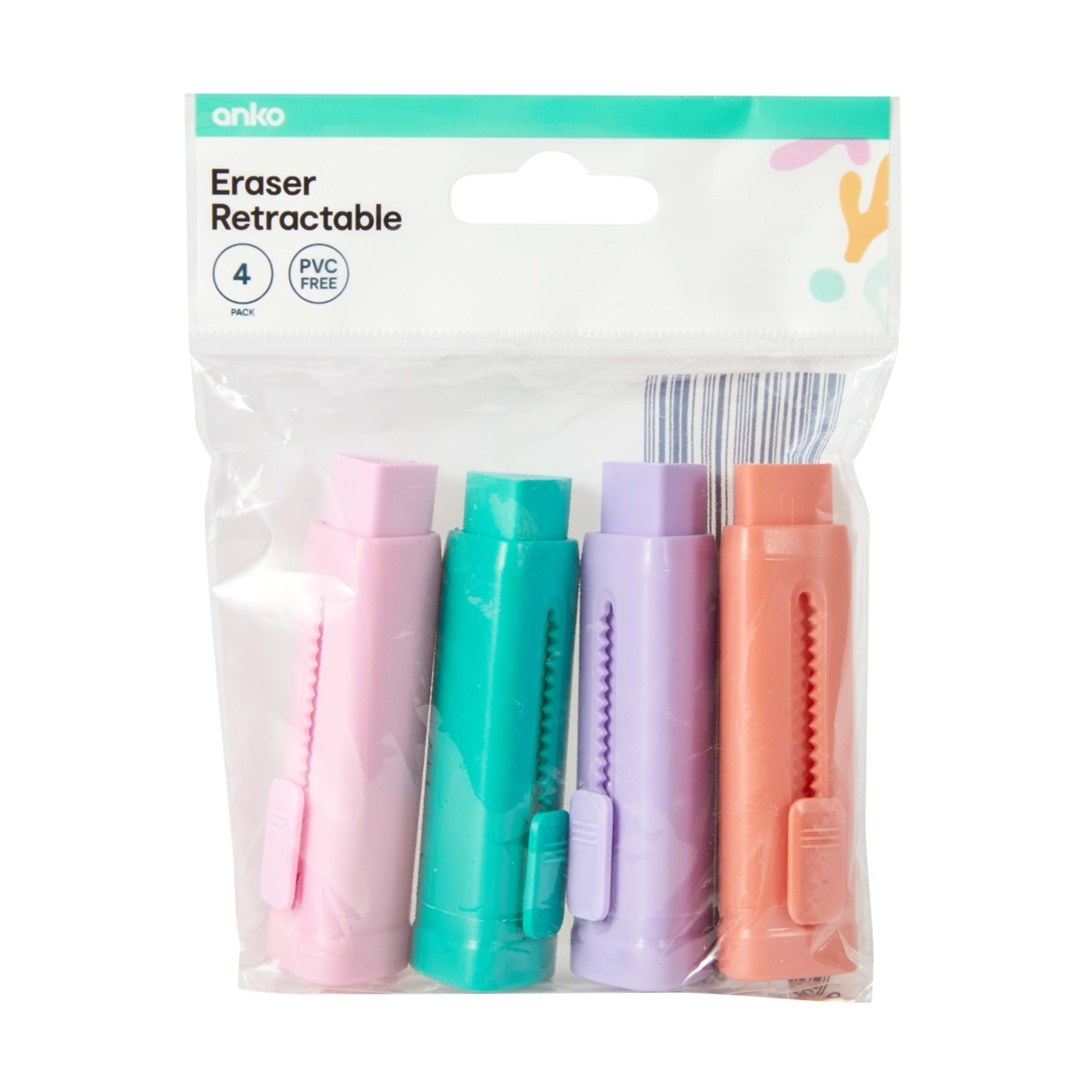 6 4 Pack Retractable Erasers, 6 of 6