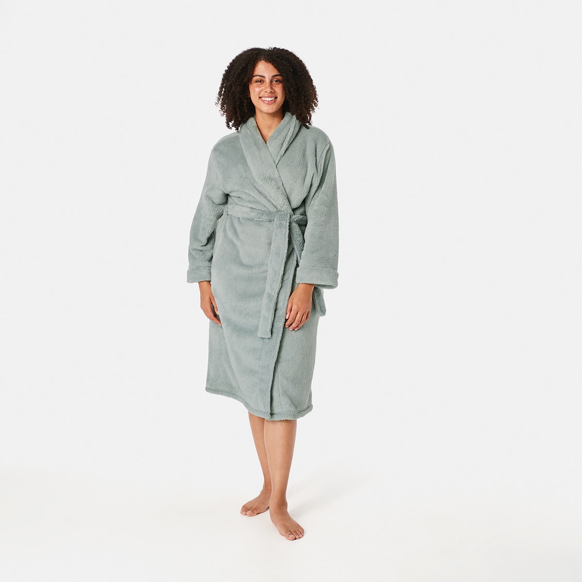Plain Coral Fleece Gown - Kmart
