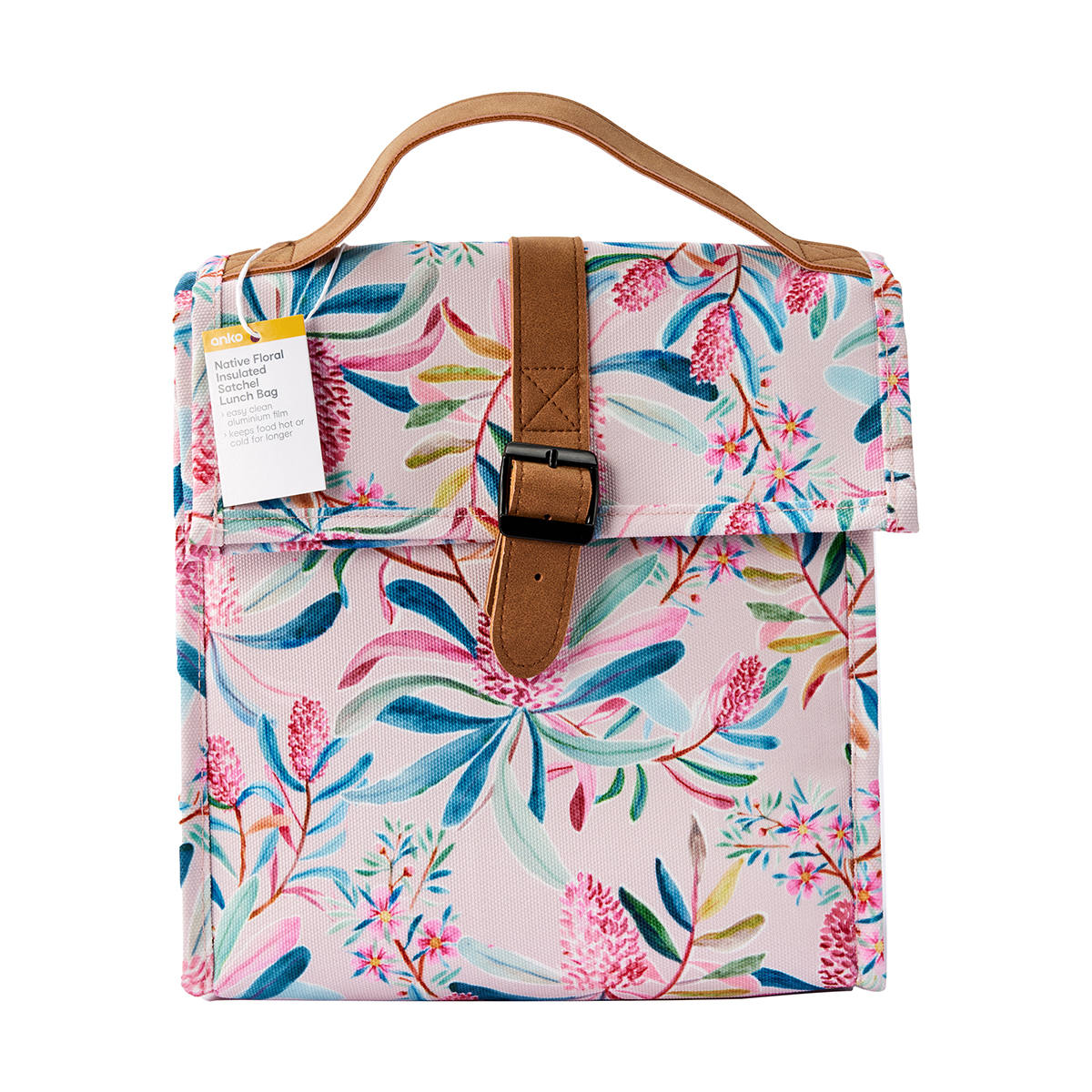 Native Floral Insulated Satchel Lunch Bag - Kmart