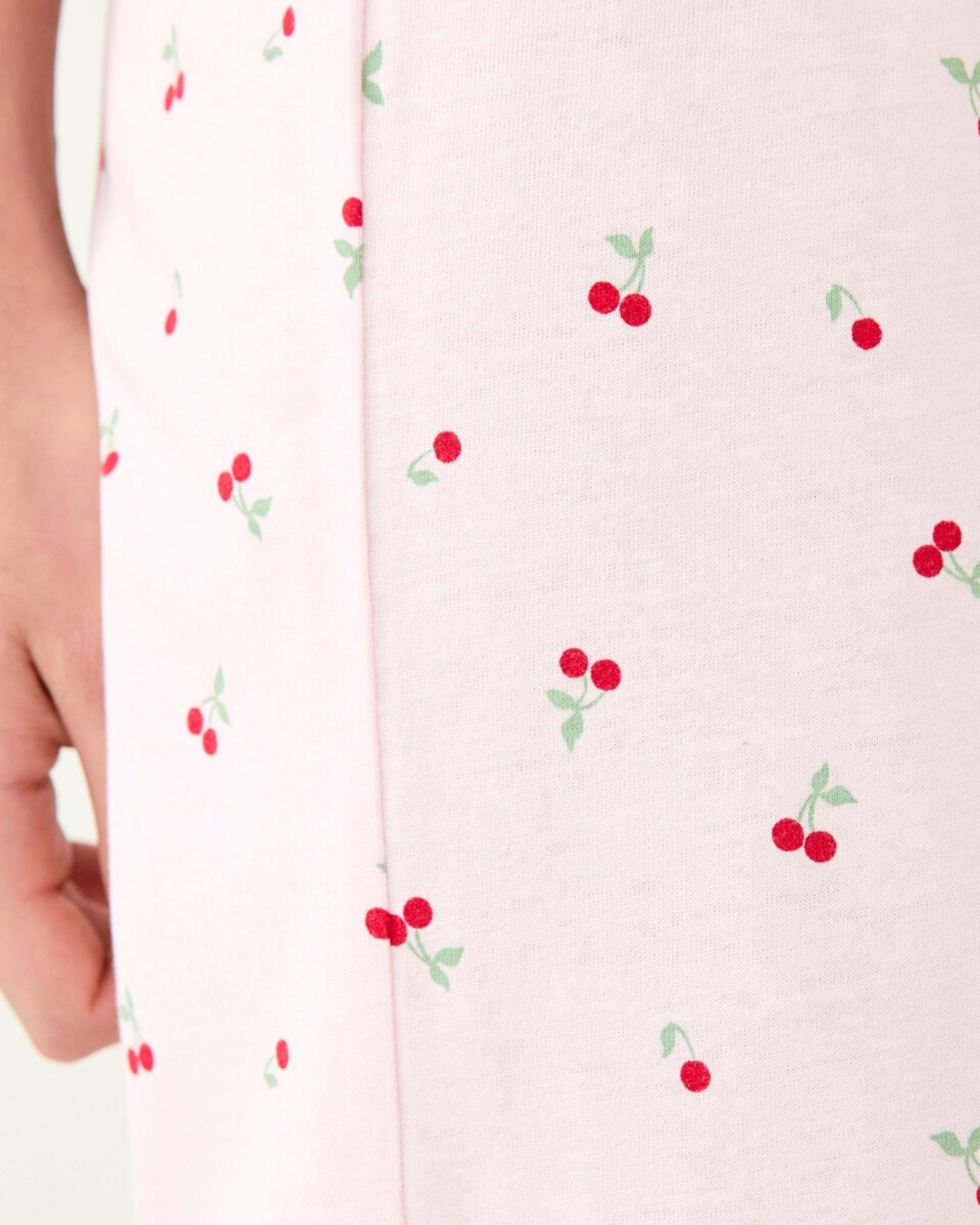 5 T-shirt and Long Pants Pyjama Set Wht Cherry, 5 of 9